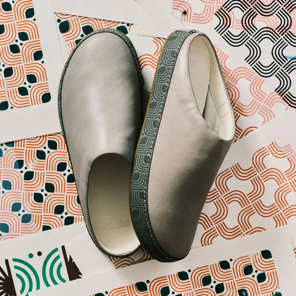 H mani Men's Leather Mules - Mist - Image 6