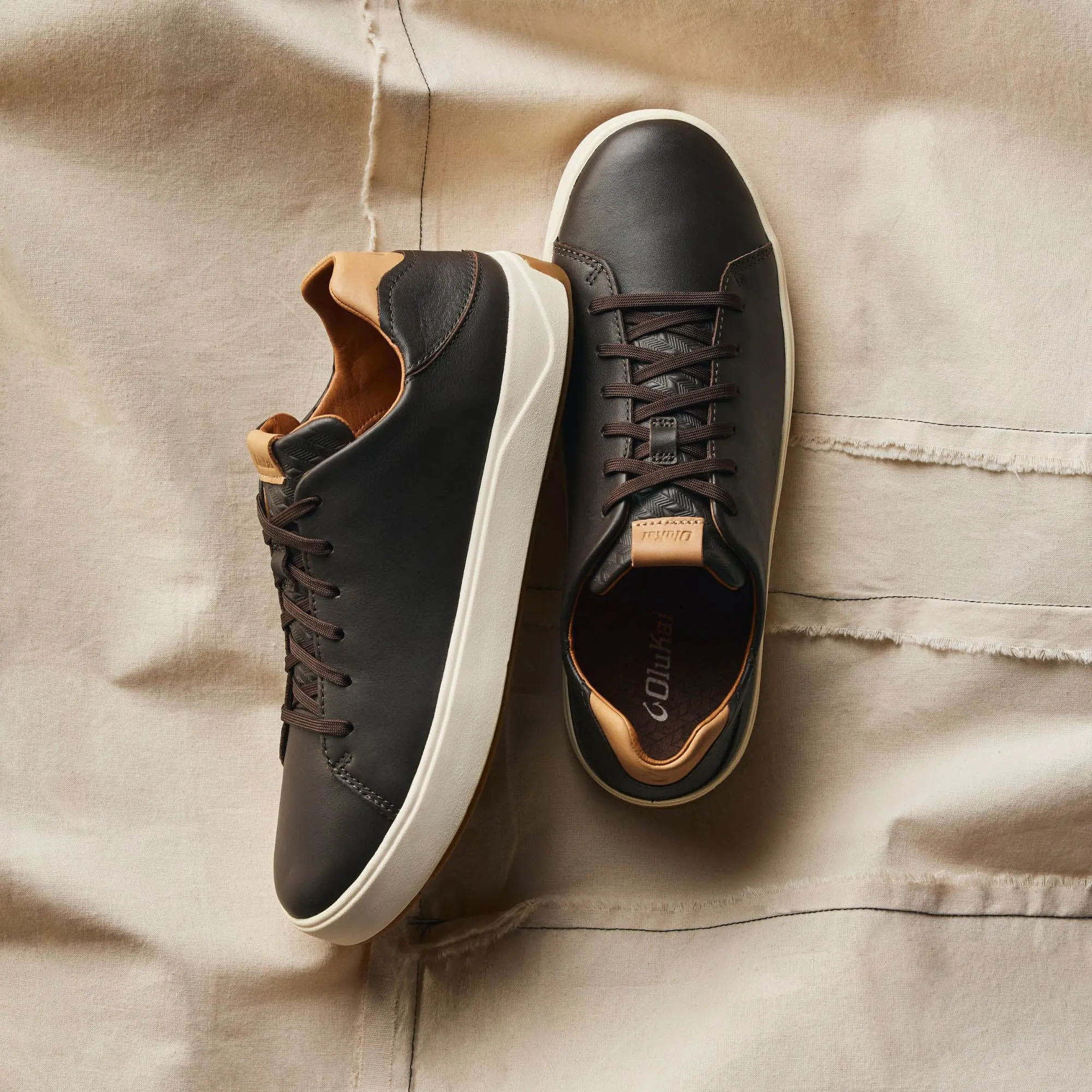 Lae'ahi L 'Ili Men's Leather Sneakers - Dark Java - Image 7
