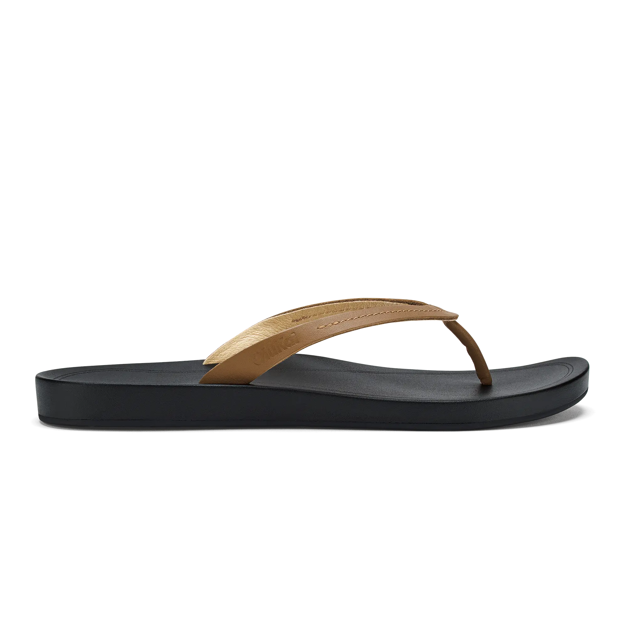Lalahi Women's Leather Sandals - Tan / Lava Rock