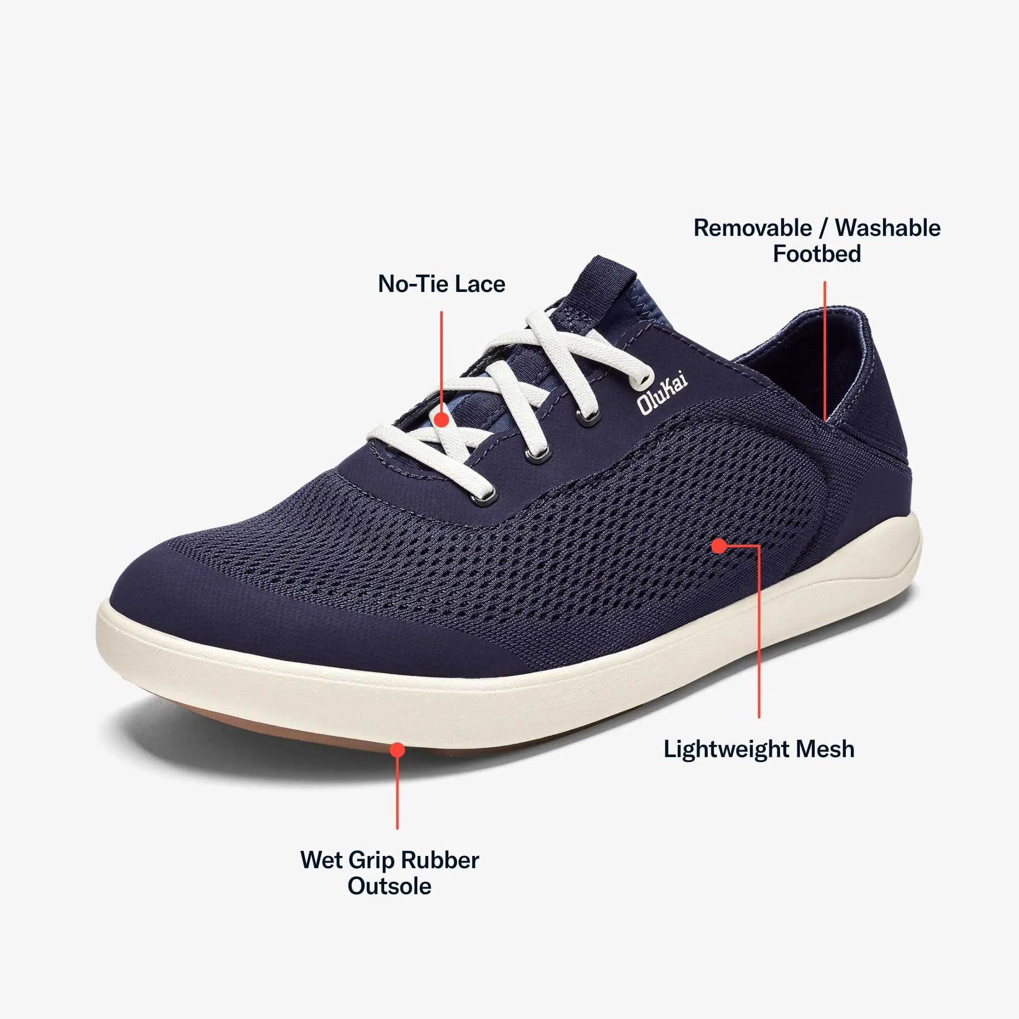 Moku Pae Men's Boat Shoes - Trench Blue / Off White - Image 5