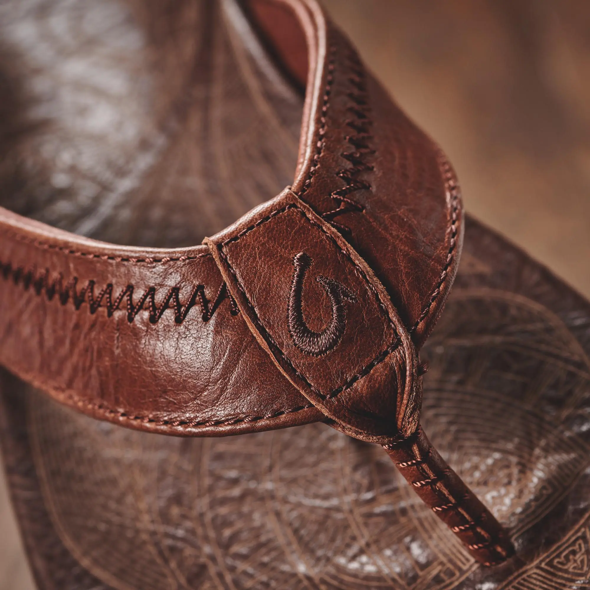 Hiapo - Rum / Dark Wood Men's Leather Beach Sandals - Image 3