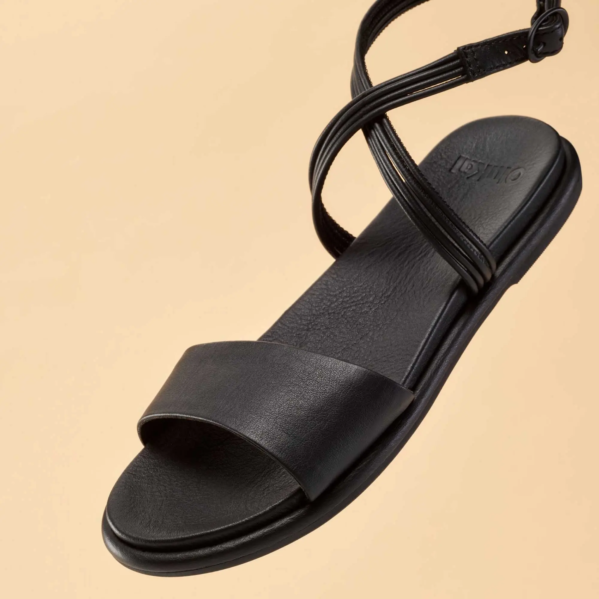 Tiare Wrap Women's Leather Sandals - Black - Image 3