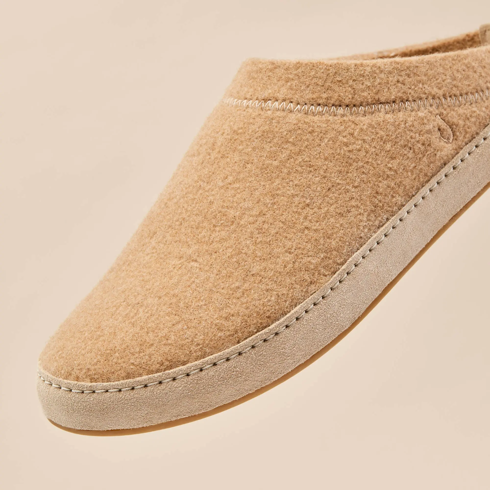 H mani Hulu Men's Wool Mule Slippers - Oatmeal - Image 3