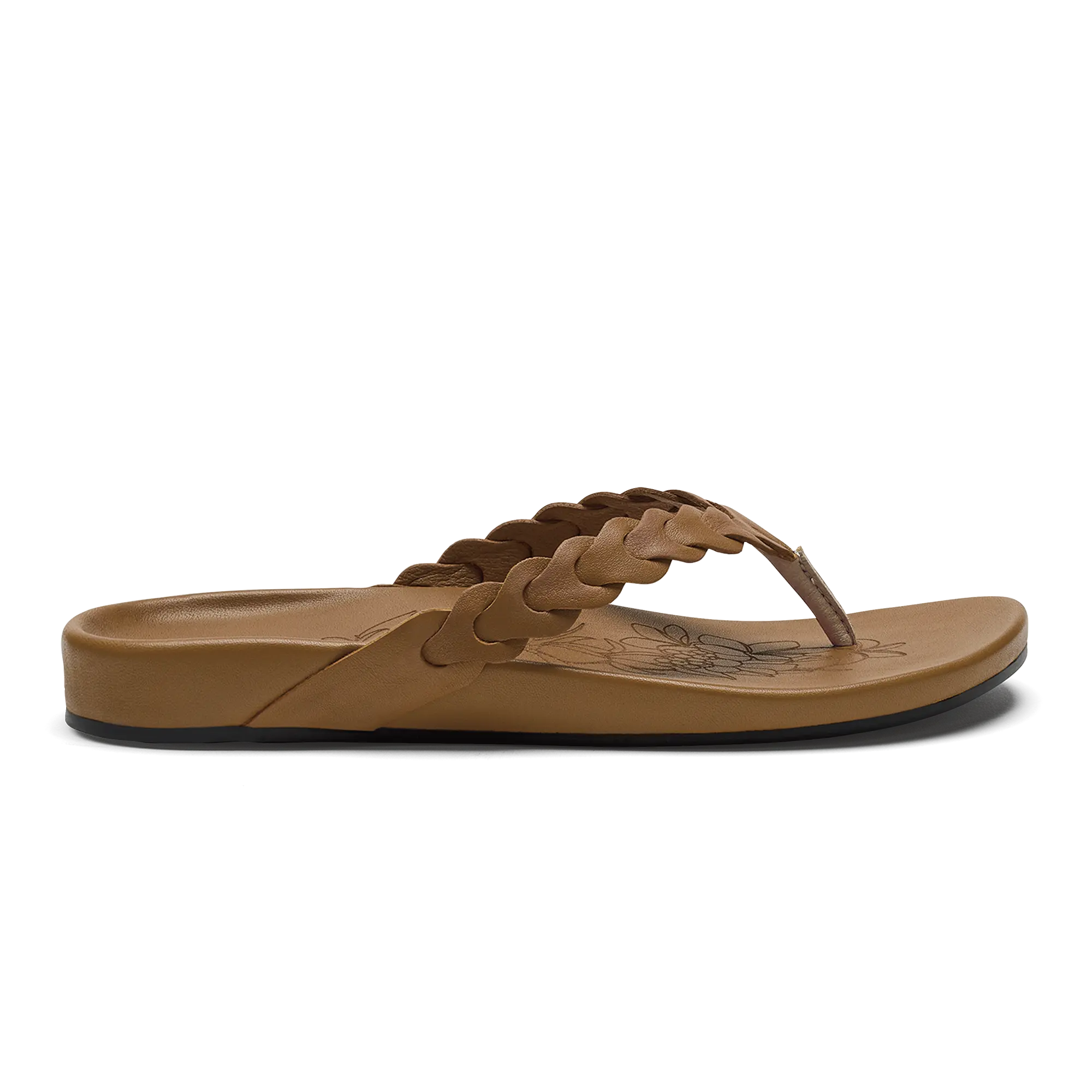 Lei Women's Leather Beach Sandals - Tan