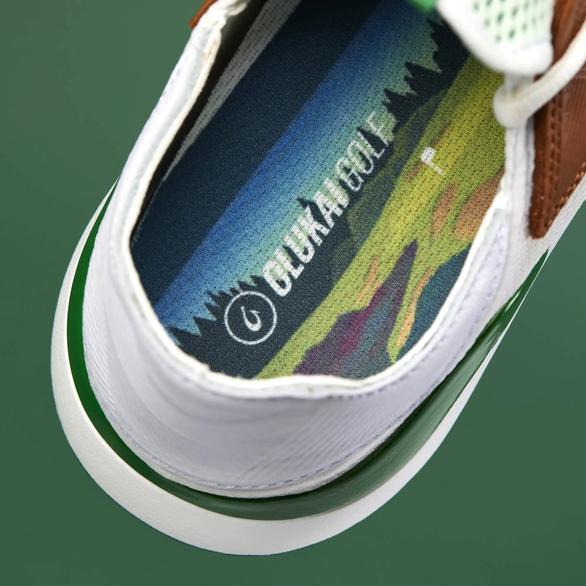 Manele Men's Breathable Golf Shoes - White / Bamboo - Image 7