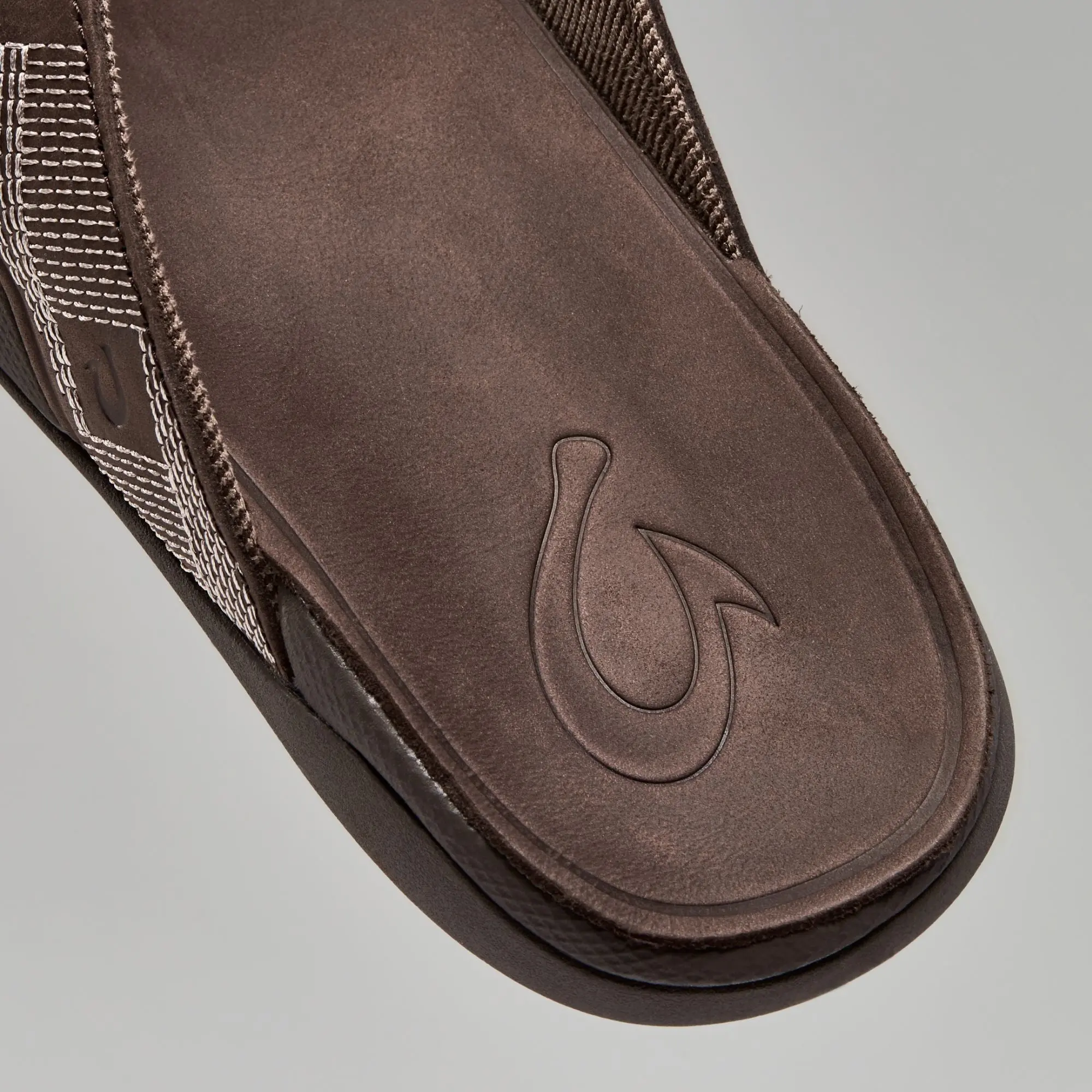 Tuahine Men's Waterproof Leather Beach Sandals - Dark Wood - Image 6