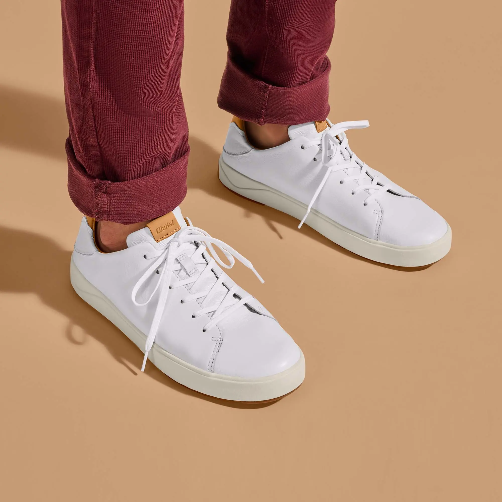 Lae'ahi L 'Ili Men's Leather Sneakers - Bright White - Image 7