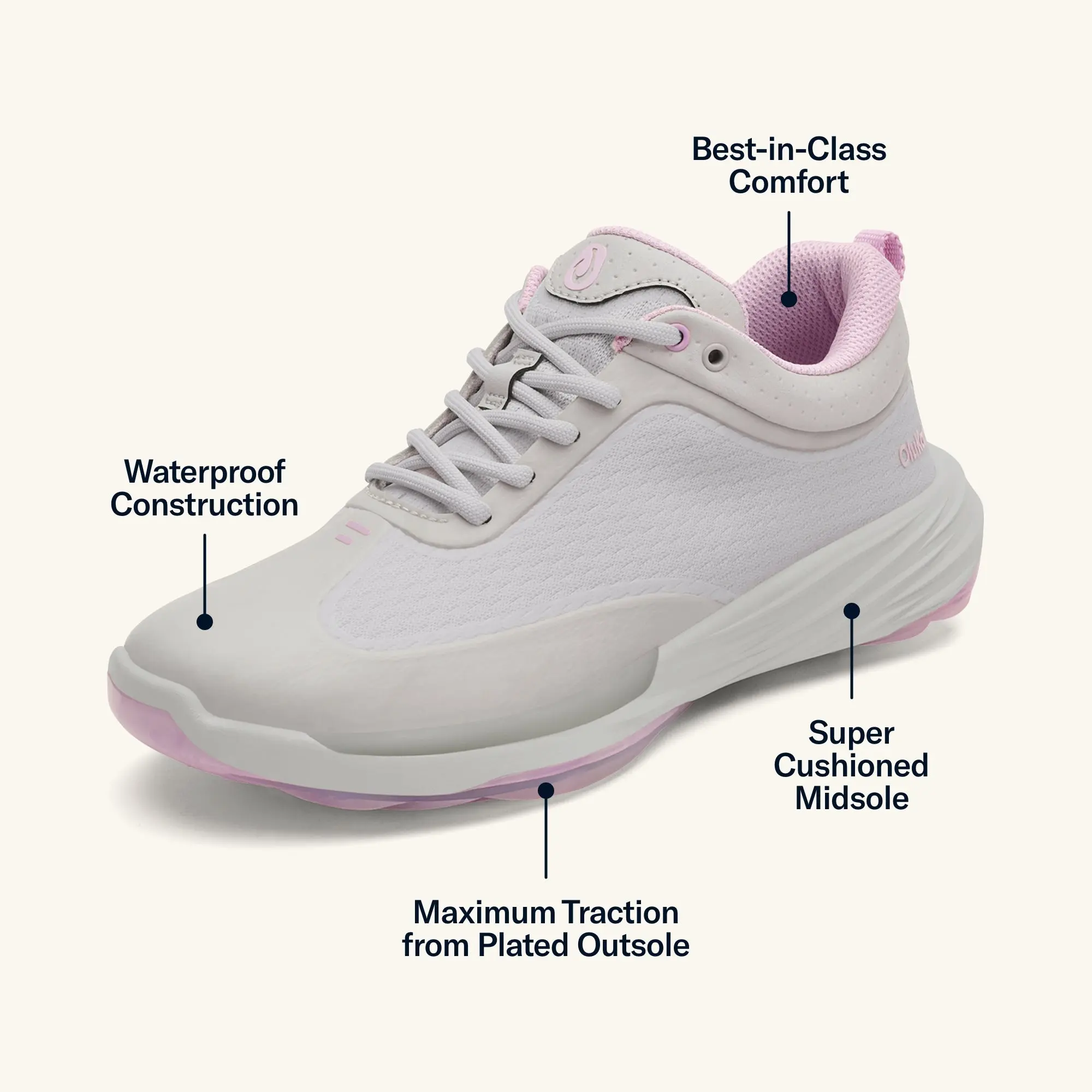 M kena Women's Waterproof Golf Shoes - Sterling - Image 3