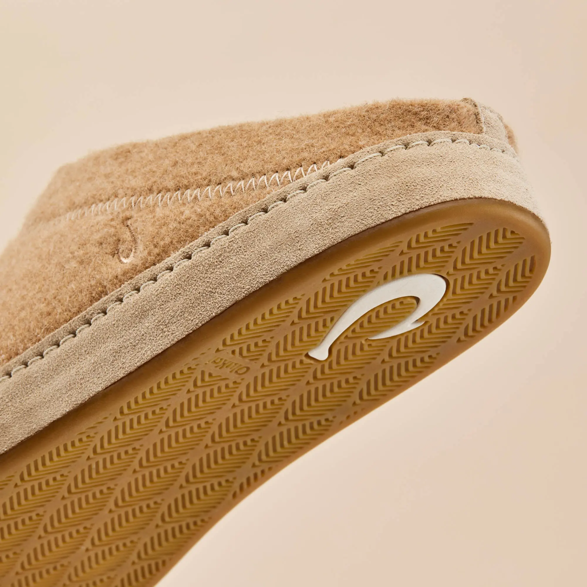 H mani Hulu Men's Wool Mule Slippers - Oatmeal - Image 8