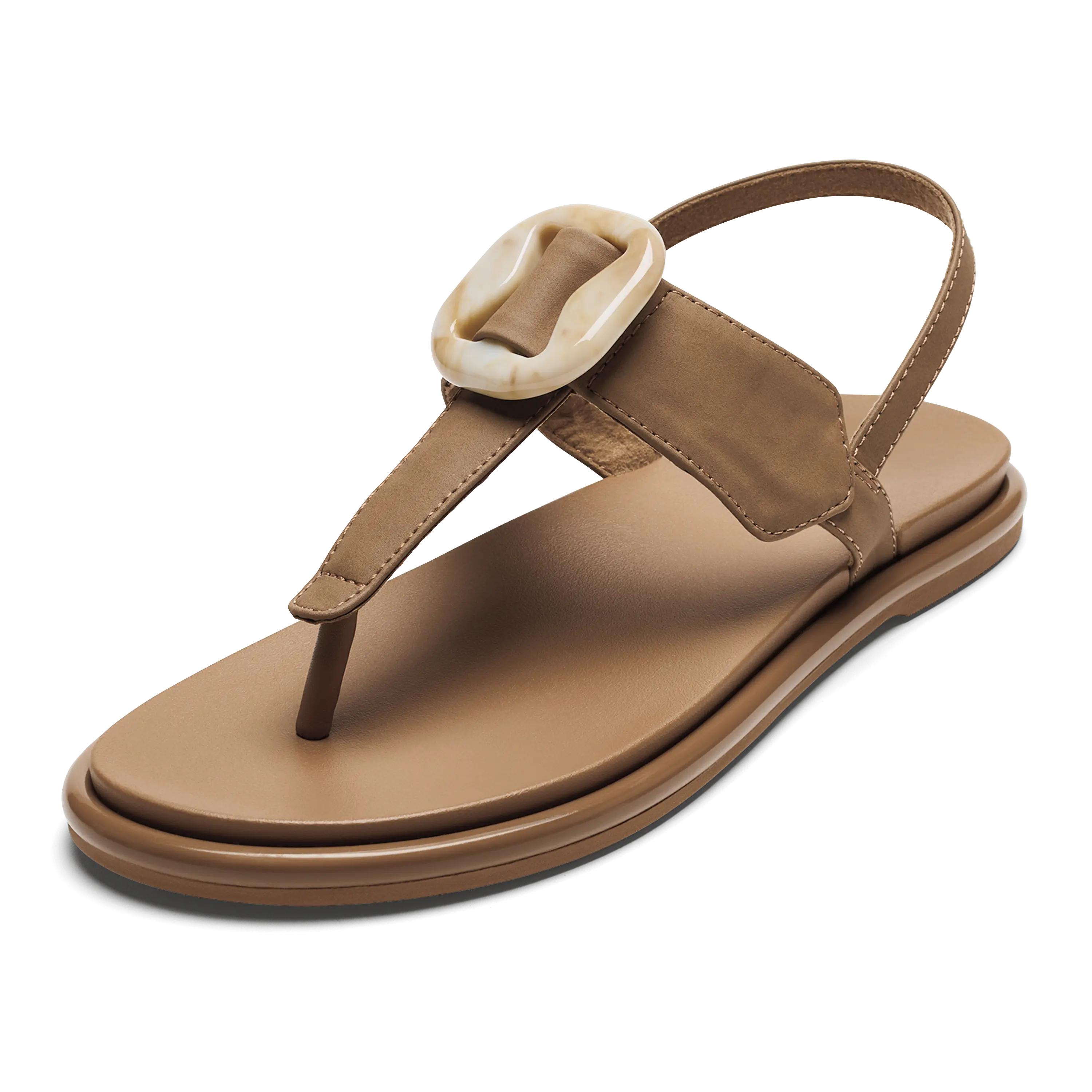 La'i T-Bar Women's Strappy Sandals - Tan - Image 5