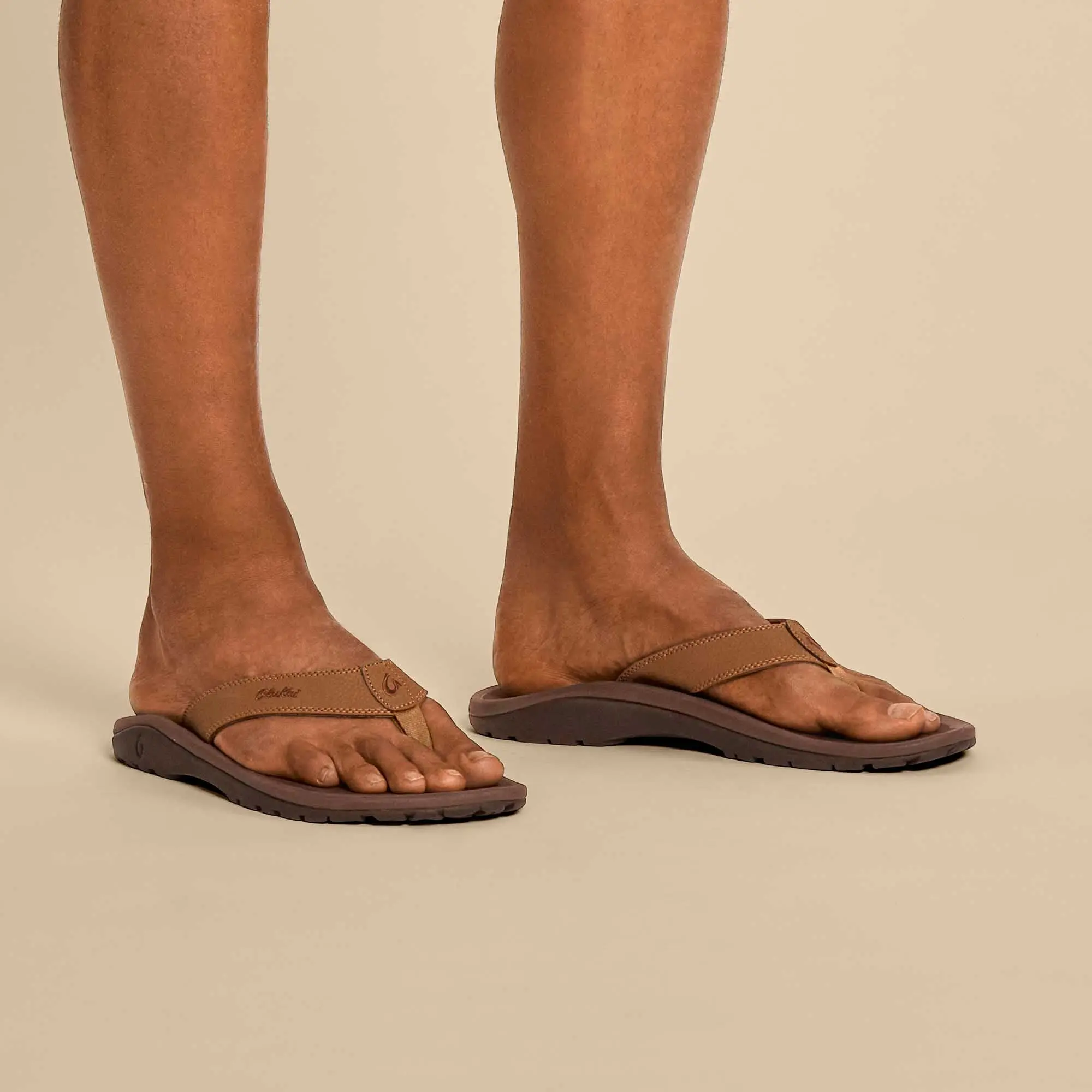 'Ohana Men's Best Selling Beach Sandals - Tan / Dark Java - Image 2