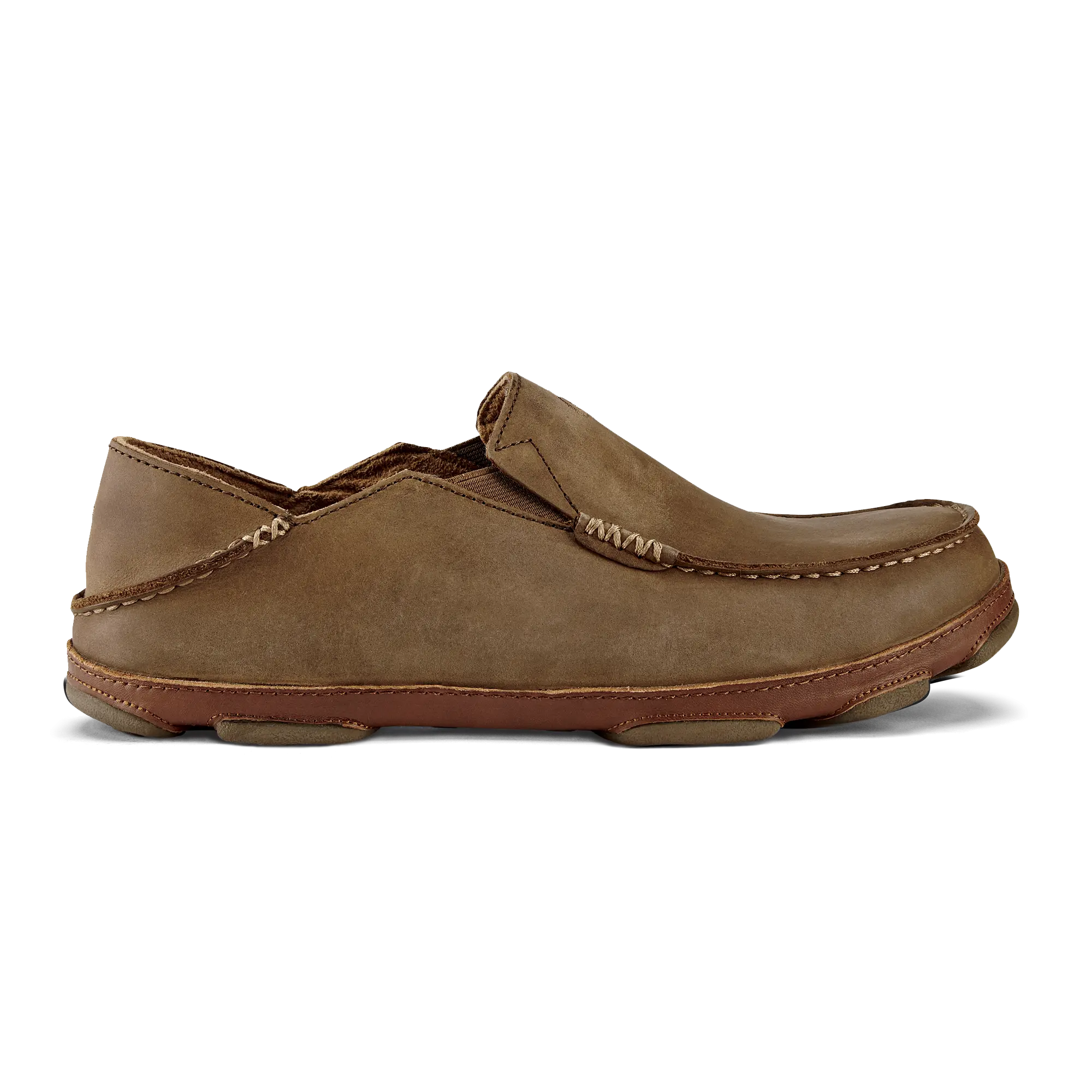 Molo   Men's Leather Slip On Shoes - Ray / Toffee