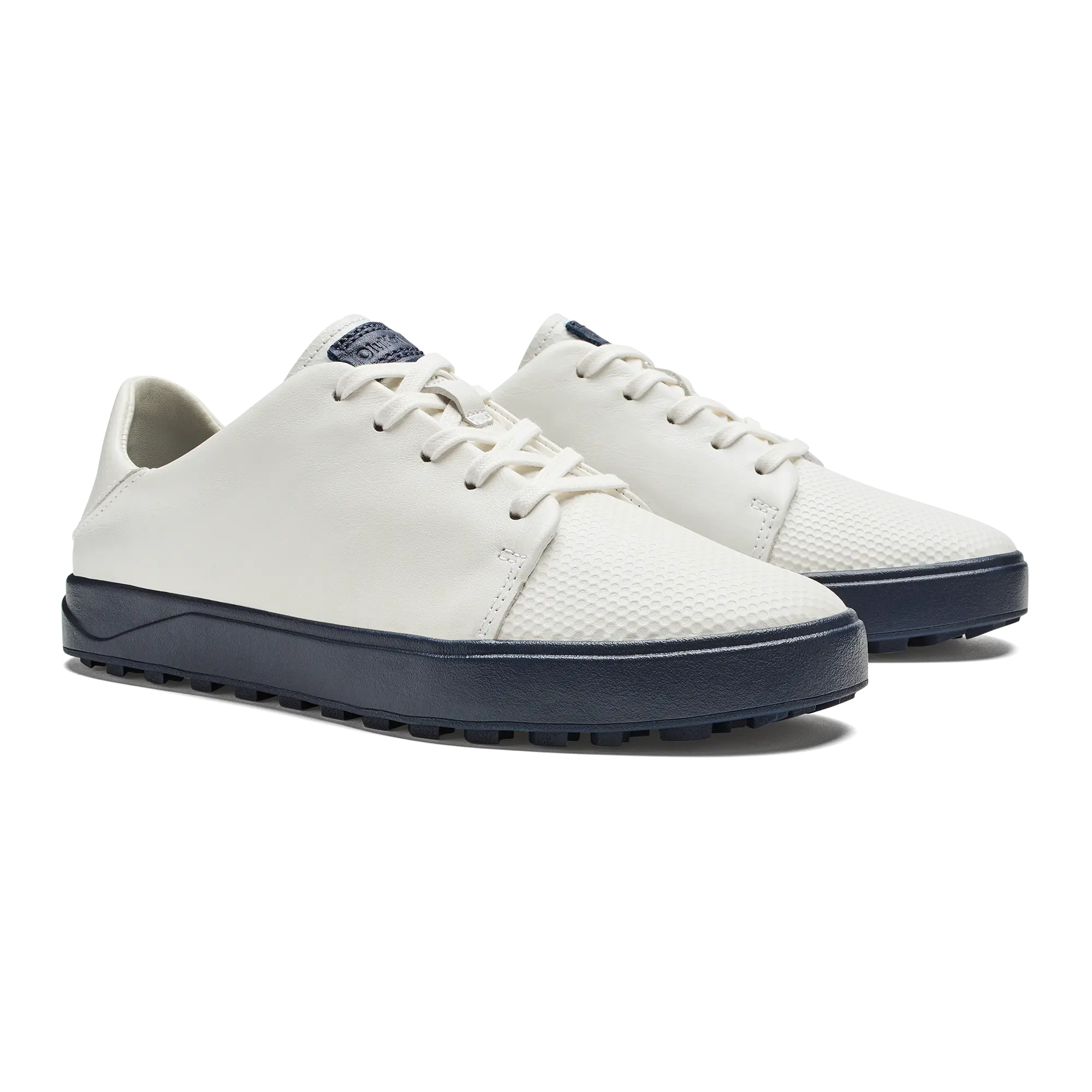 Wailea Women's Waterproof Leather Golf Shoes - Bright White / Mood Indigo - Image 3
