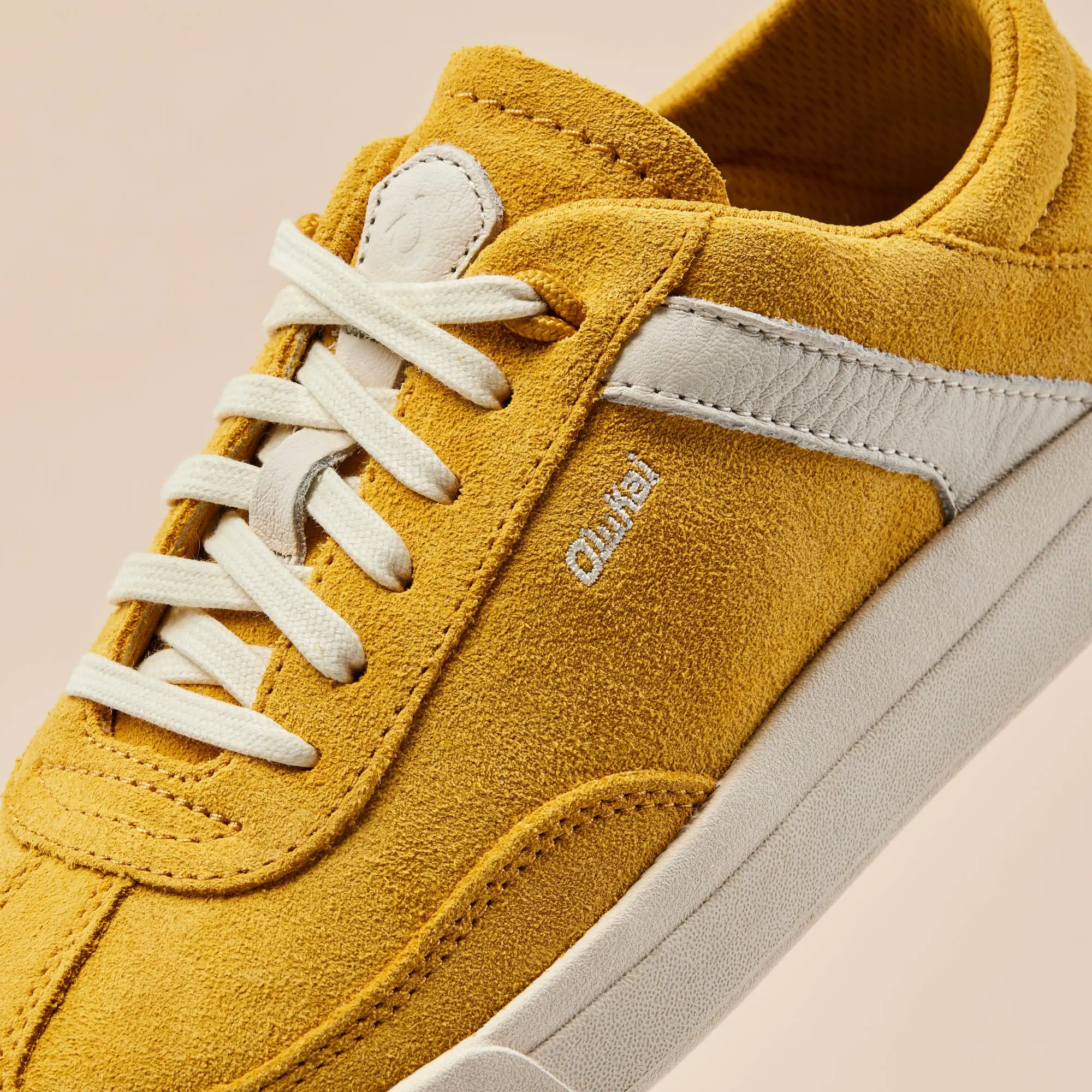 Ha 'upu Women's Leather Sneakers - Mustard / Off White - Image 3