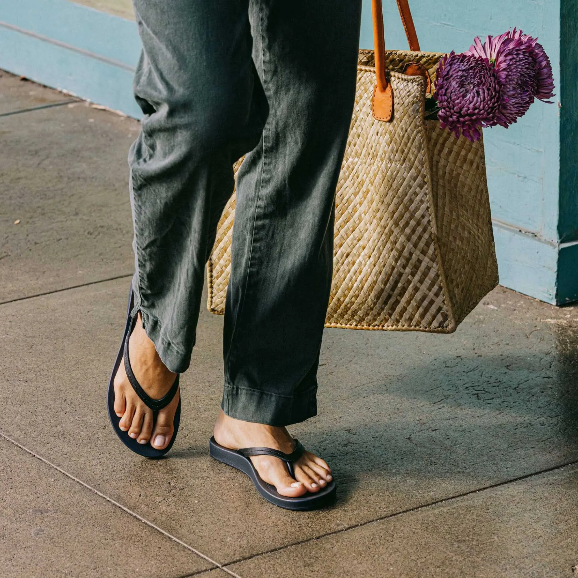 Lalahi Women's Leather Sandals - Lava Rock - Image 2
