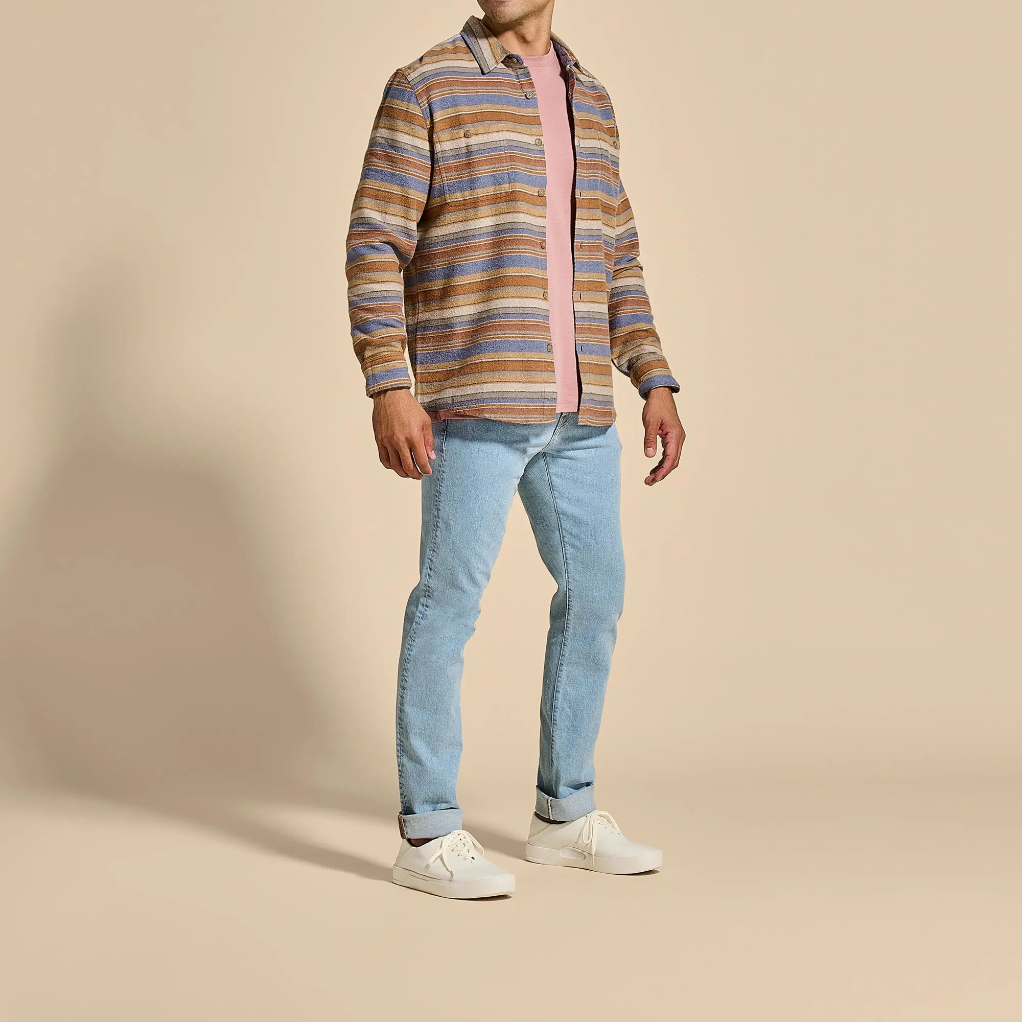 Tradewind Men's Breathable Sneakers - Off White - Image 6