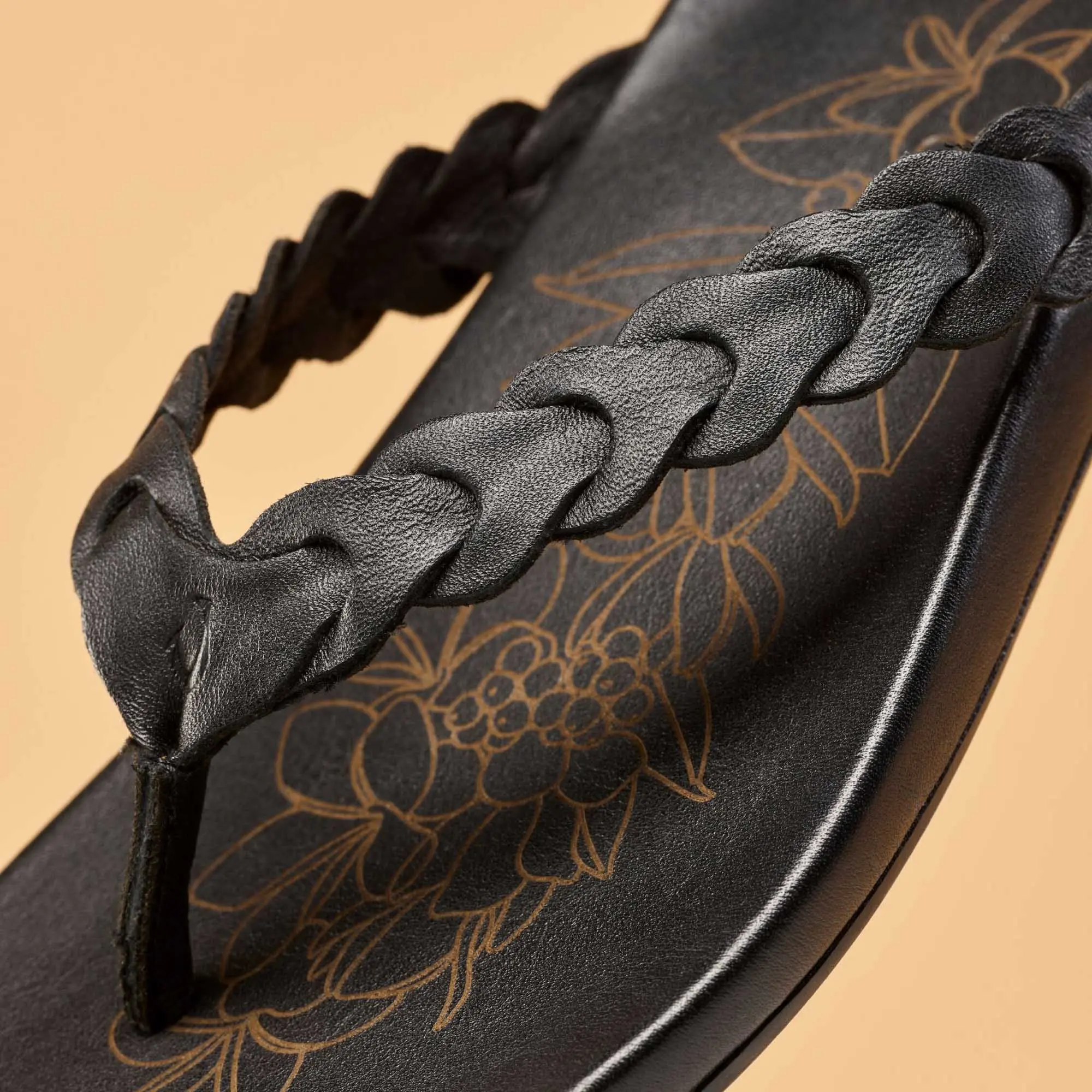 Lei Women's Leather Beach Sandals - Lava Rock - Image 3