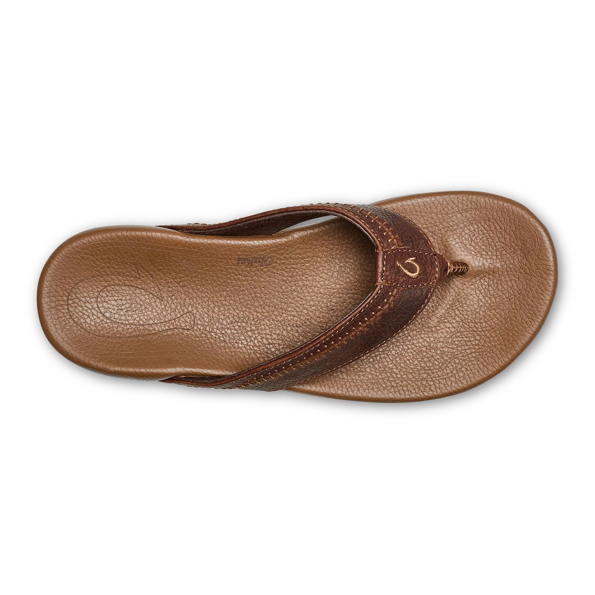 Hiapo -Dark Java / Toffee Men's Leather Beach Sandals - Image 3