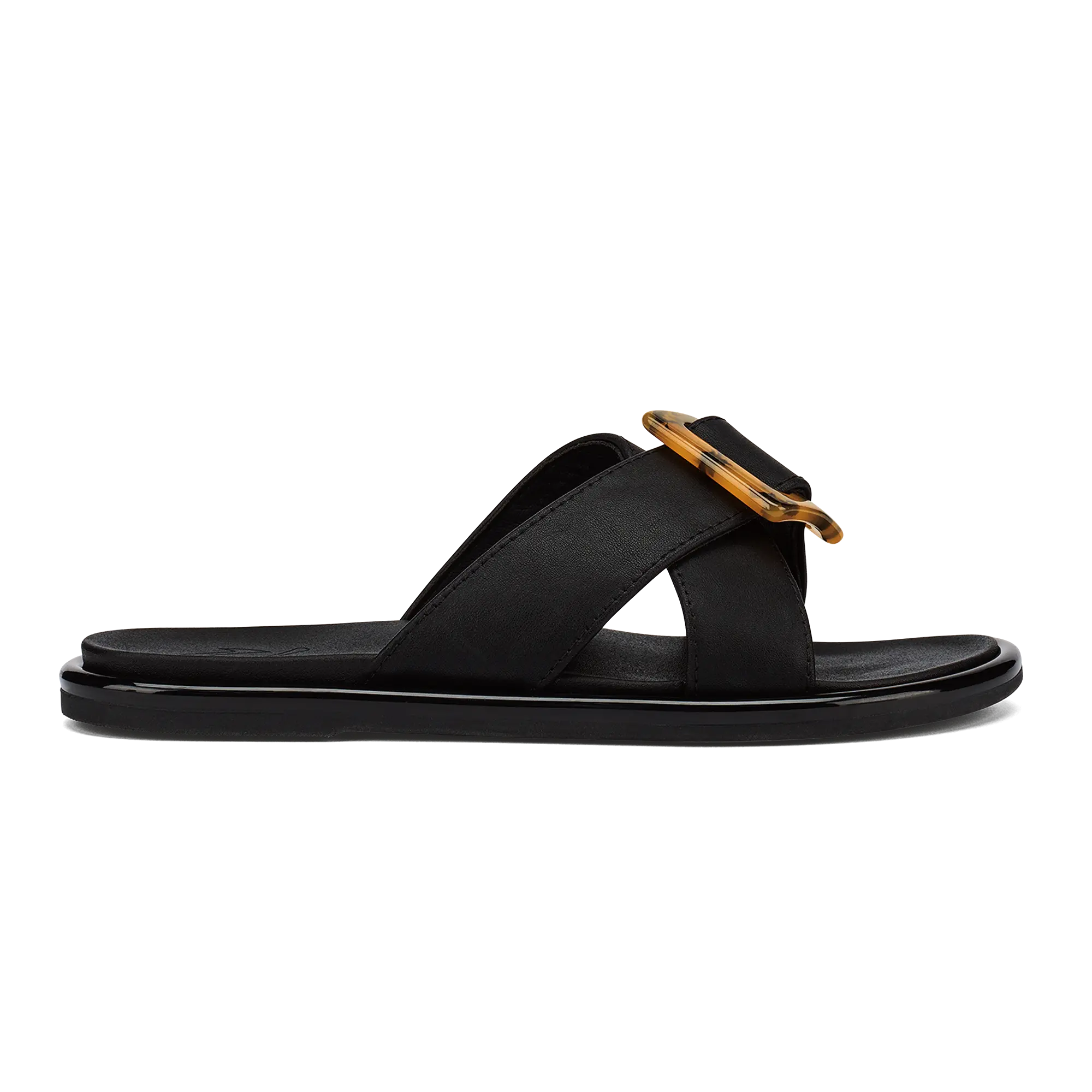 La'i Slide Women's Slide Beach Sandals - Black