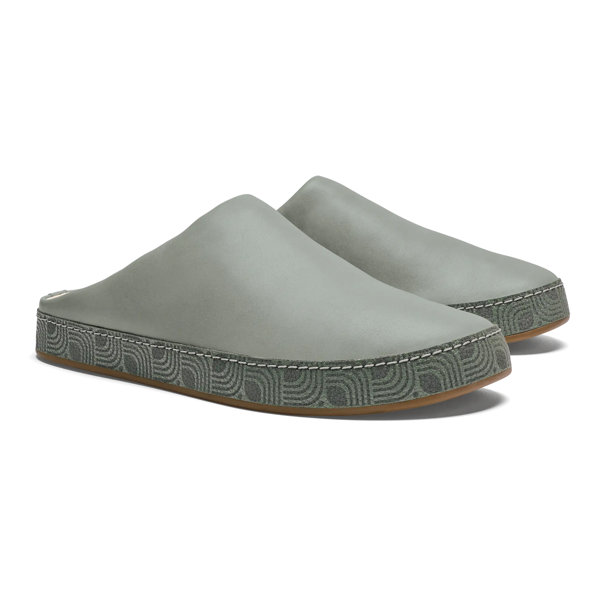 H mani Men's Leather Mules - Mist - Image 5