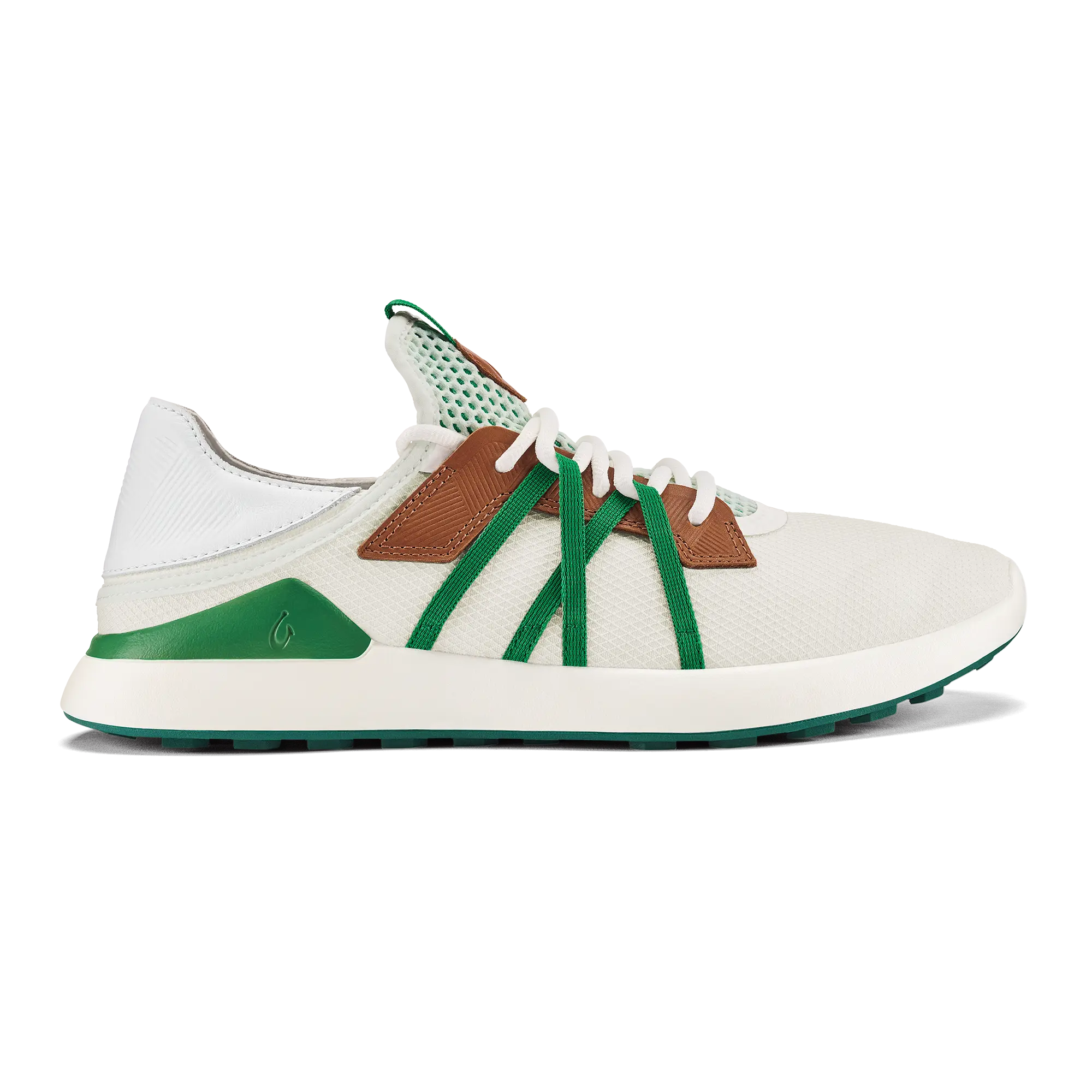 Manele Men's Breathable Golf Shoes - White / Bamboo