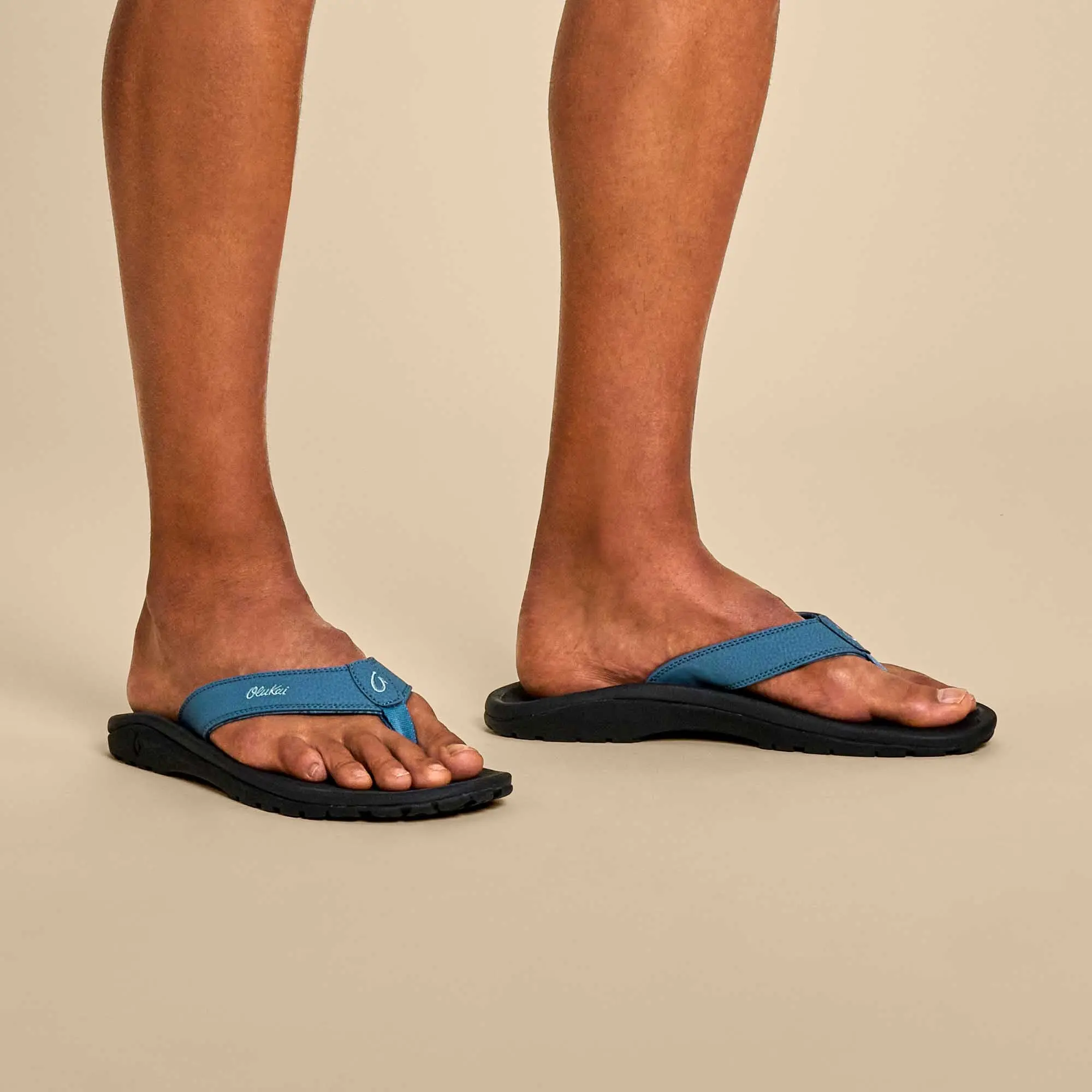 'Ohana Men's Beach Sandals - Vintage Blue / Black - Image 2
