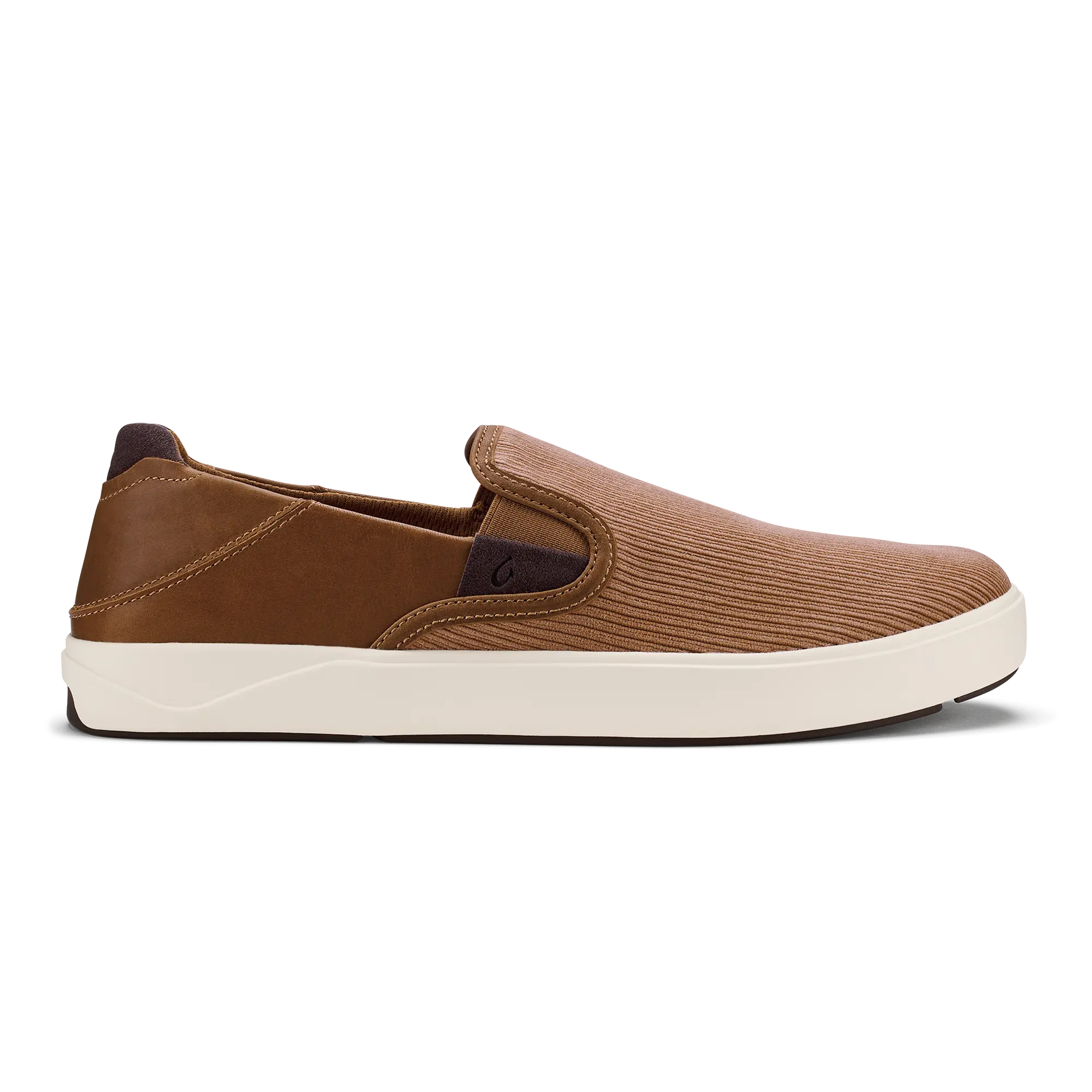 Lae'ahi Kapa Men's Slip-On Sneakers - Tan / Dark Wood