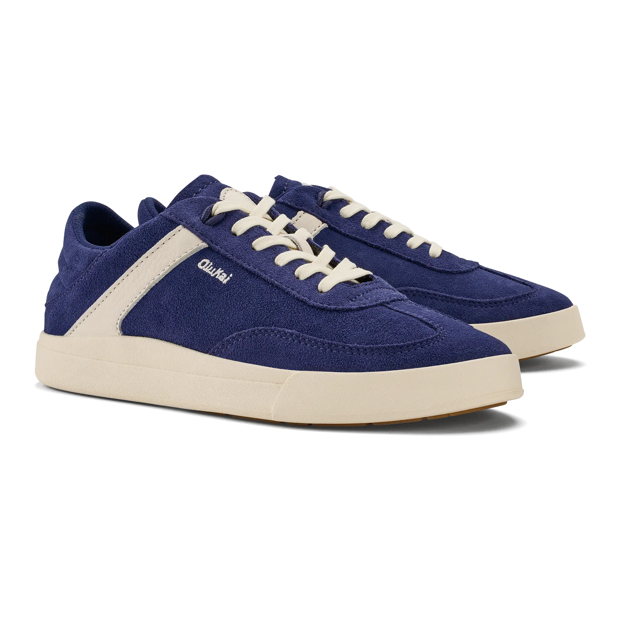 Ha 'upu Women's Leather Sneakers - Navy / Off White - Image 5