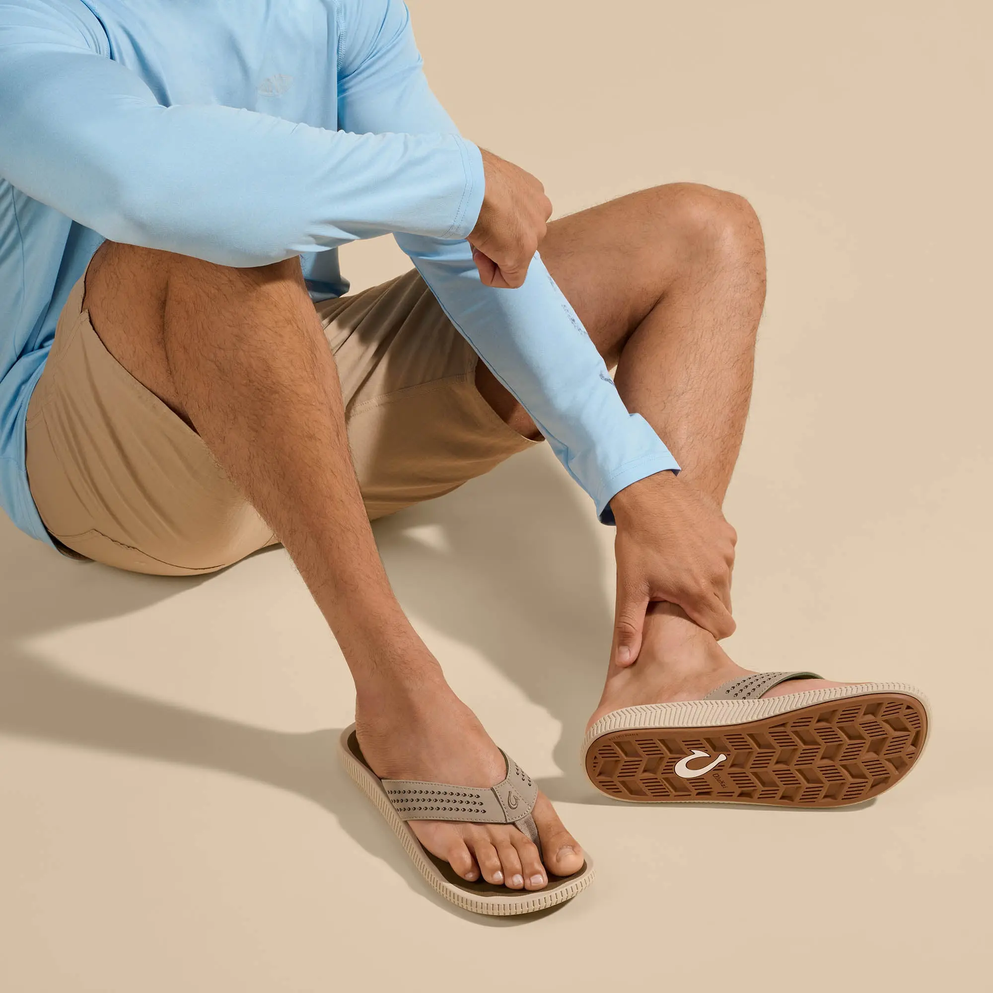 Ulele Men's Water-Ready Beach Sandals - Clay / Mustang - Image 6