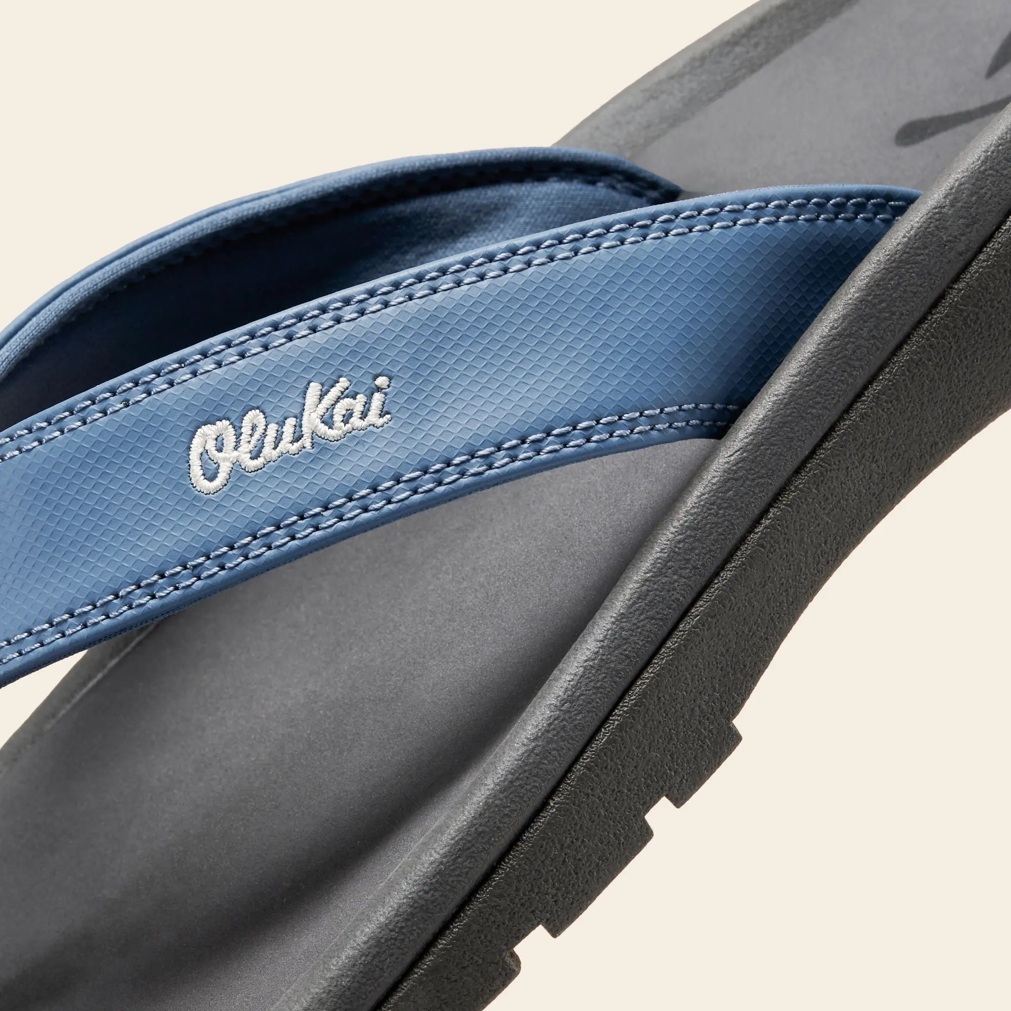 'Ohana Men's Best Selling Beach Sandals - Blue Fog / Rock - Image 5