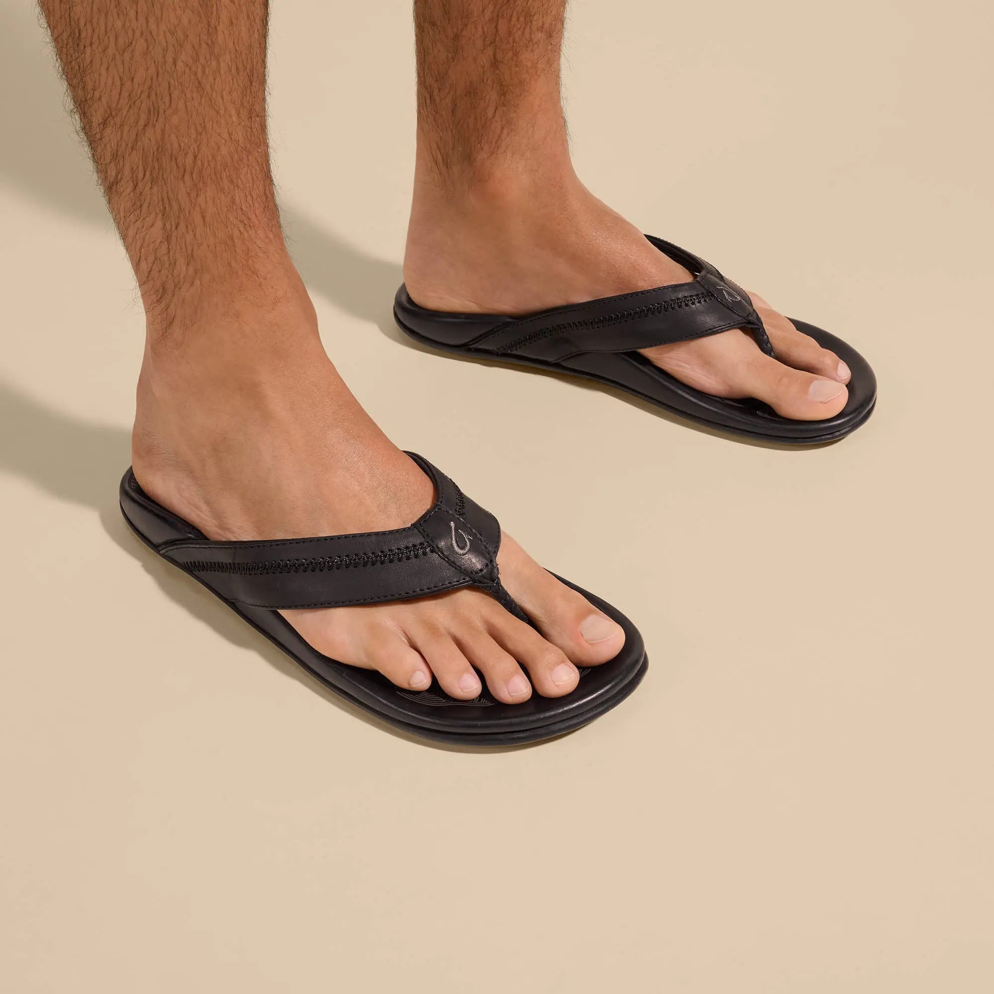 Hiapo - Lava Rock Men's Leather Beach Sandals - Image 2