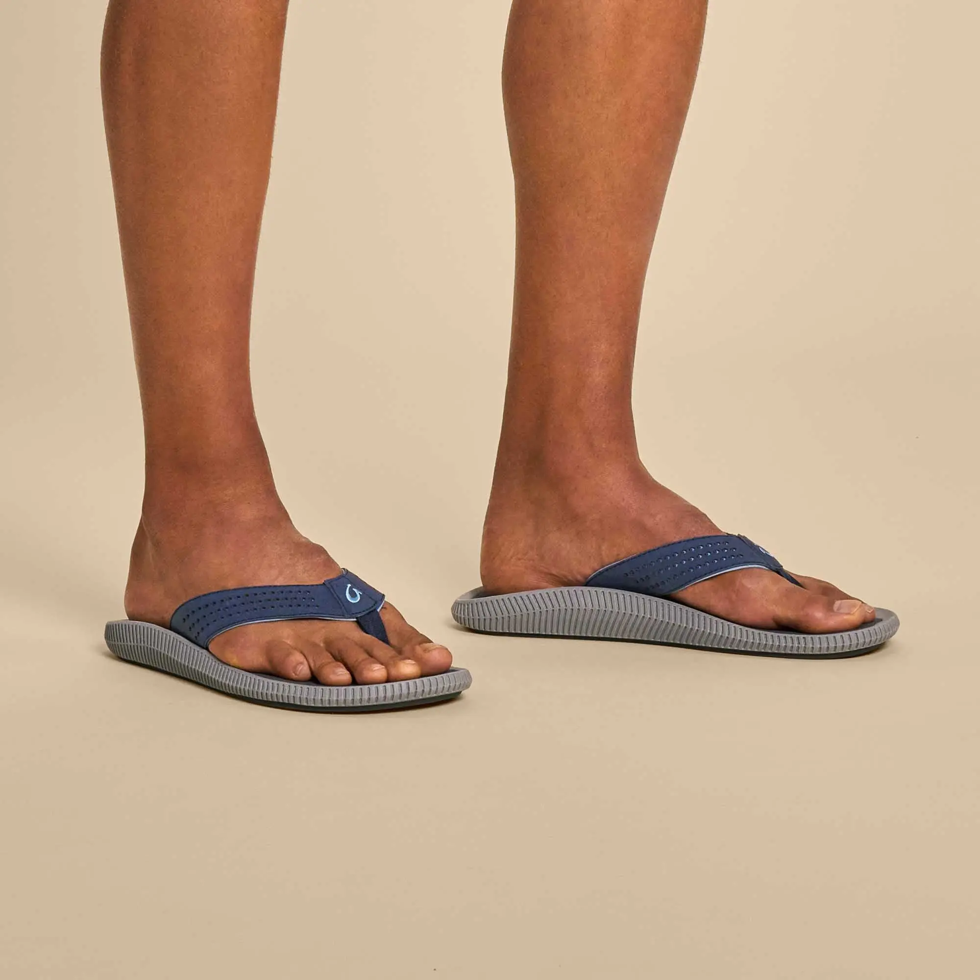 Ulele Men's Beach Sandals - Blue Depth / Charcoal - Image 4