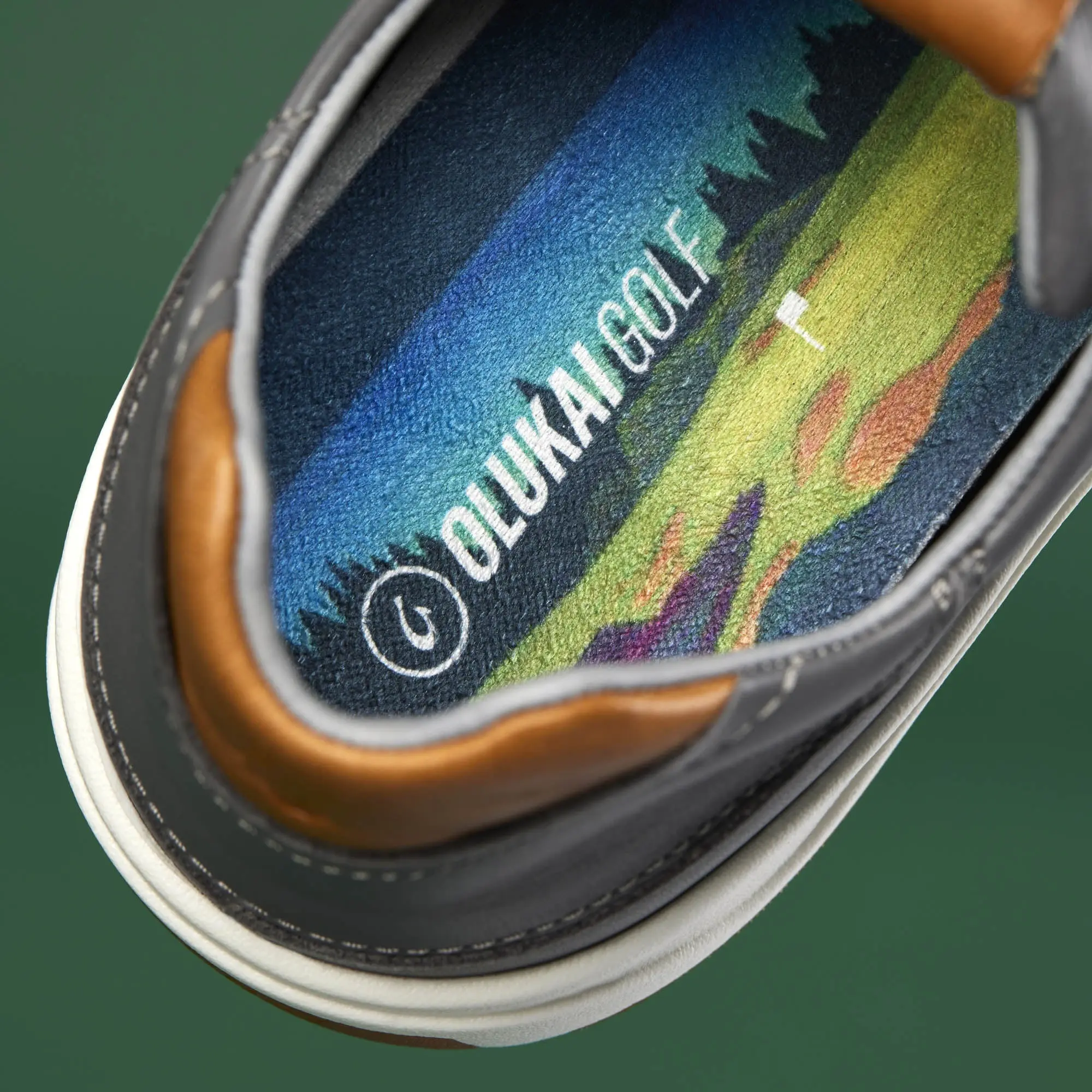 Wai'alae Men's Waterproof Leather Golf Shoes - Stone - Image 7