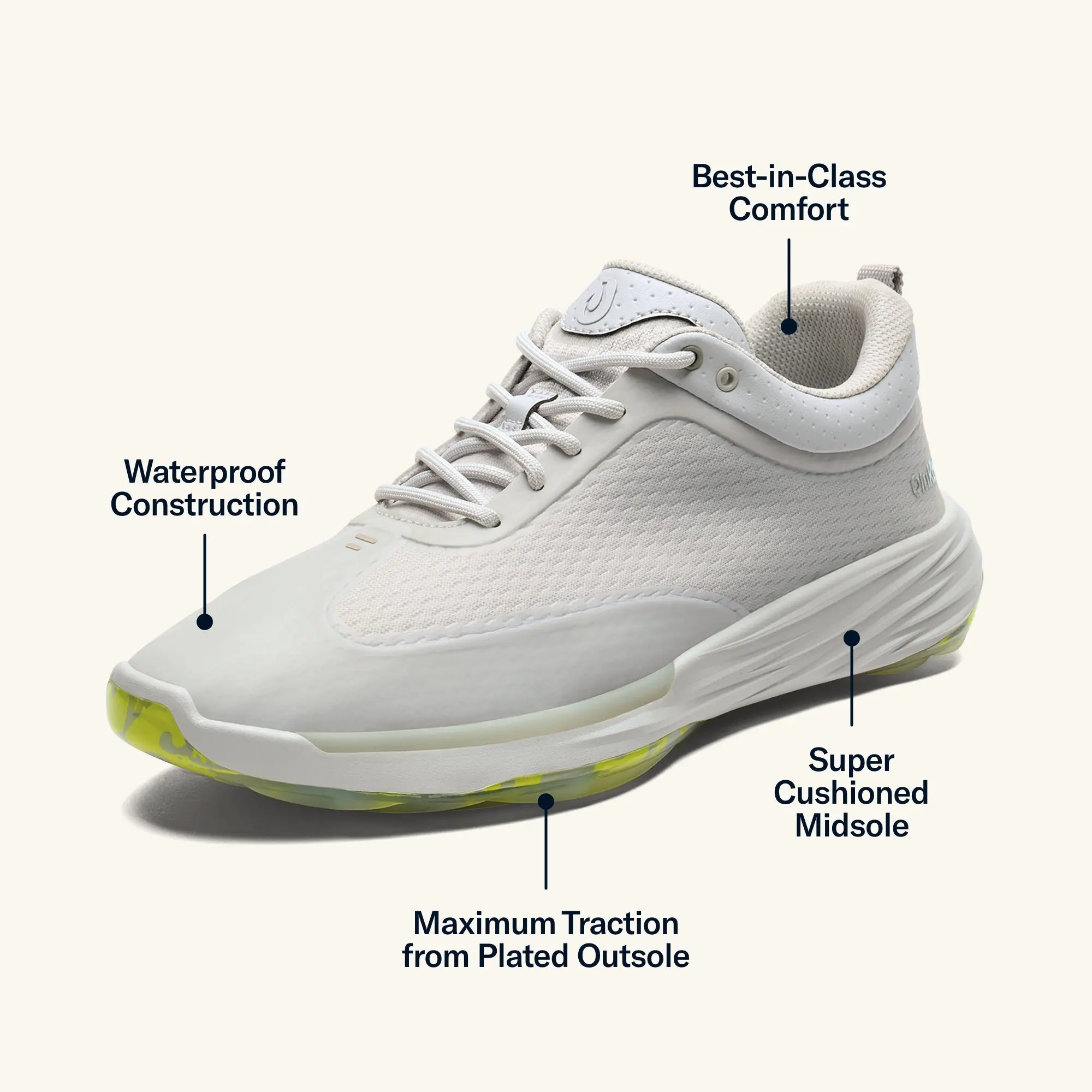 M kena Men's Waterproof Golf Shoes - Sterling - Image 3
