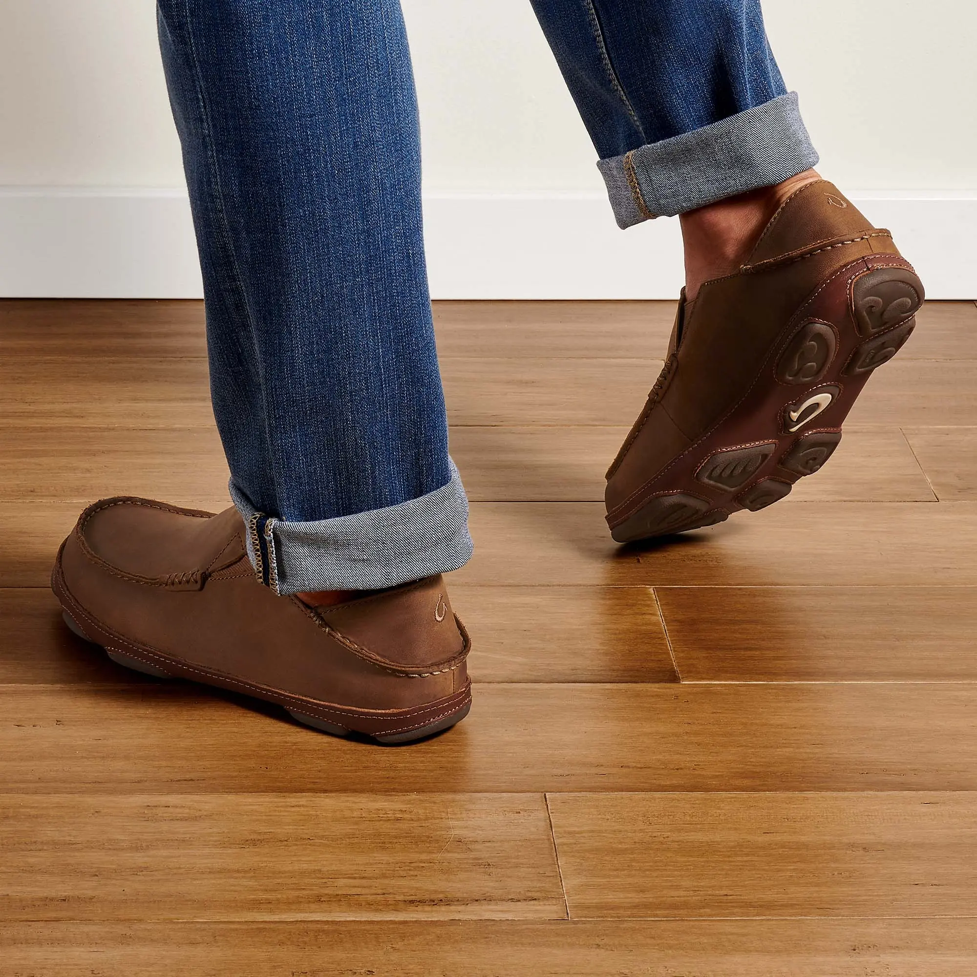 Molo Men's Leather Slip On Shoes - Ray / Toffee - Image 4