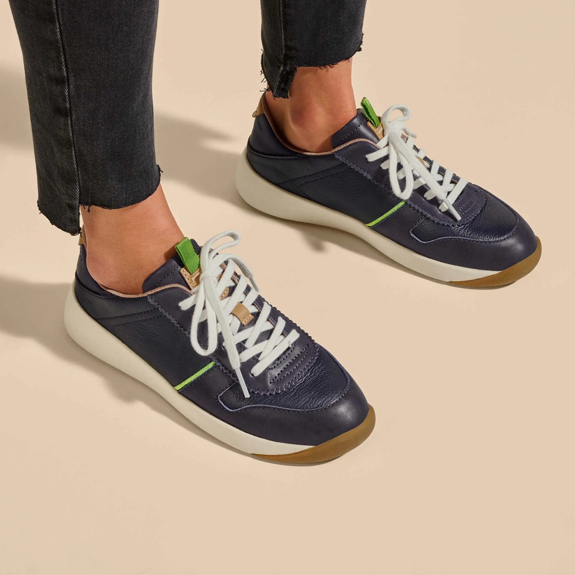 Kaulele Women's Leather Sneakers - Trench Blue - Image 2