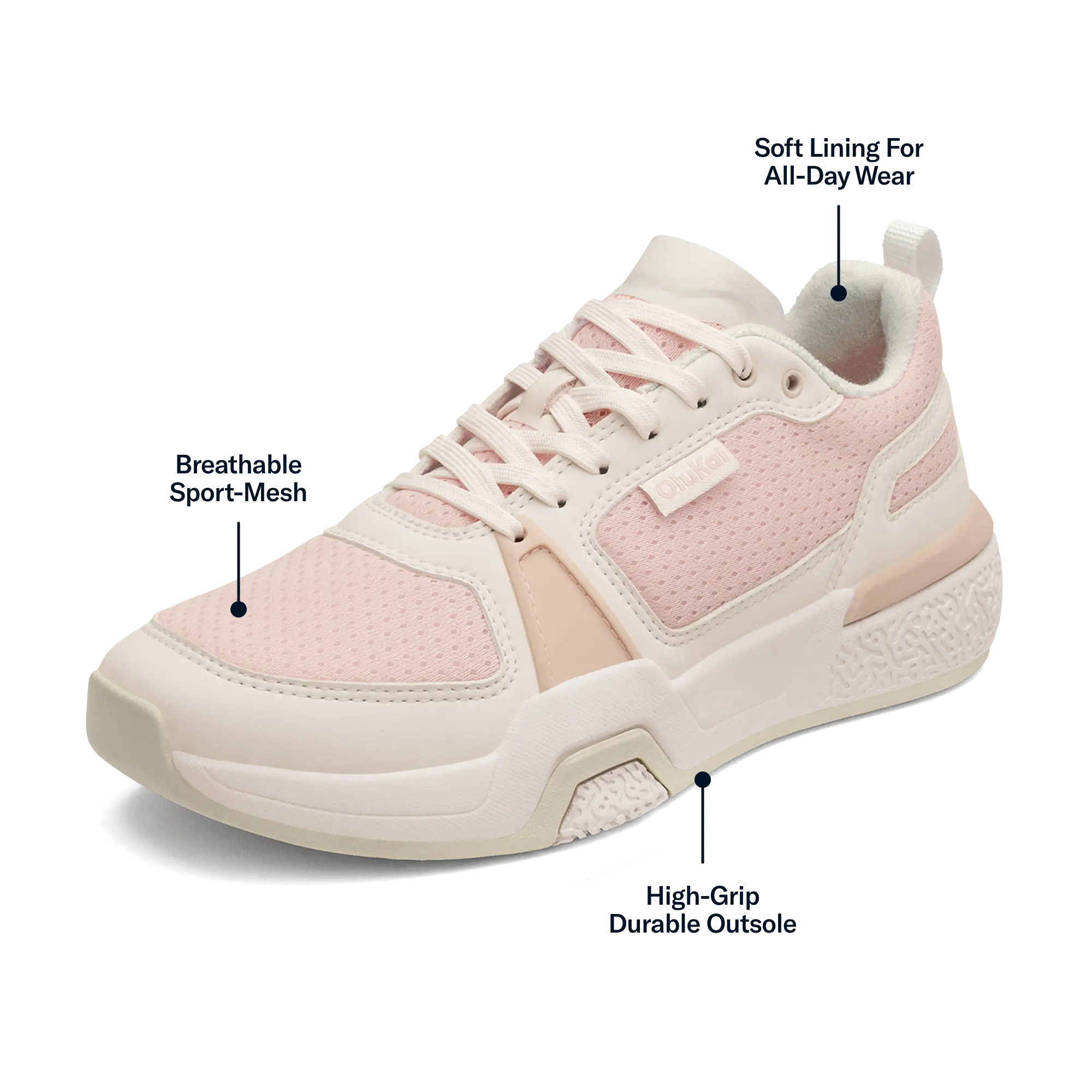 'Anau Women's Pickleball Shoes - Rose Dust / Bright White - Image 3