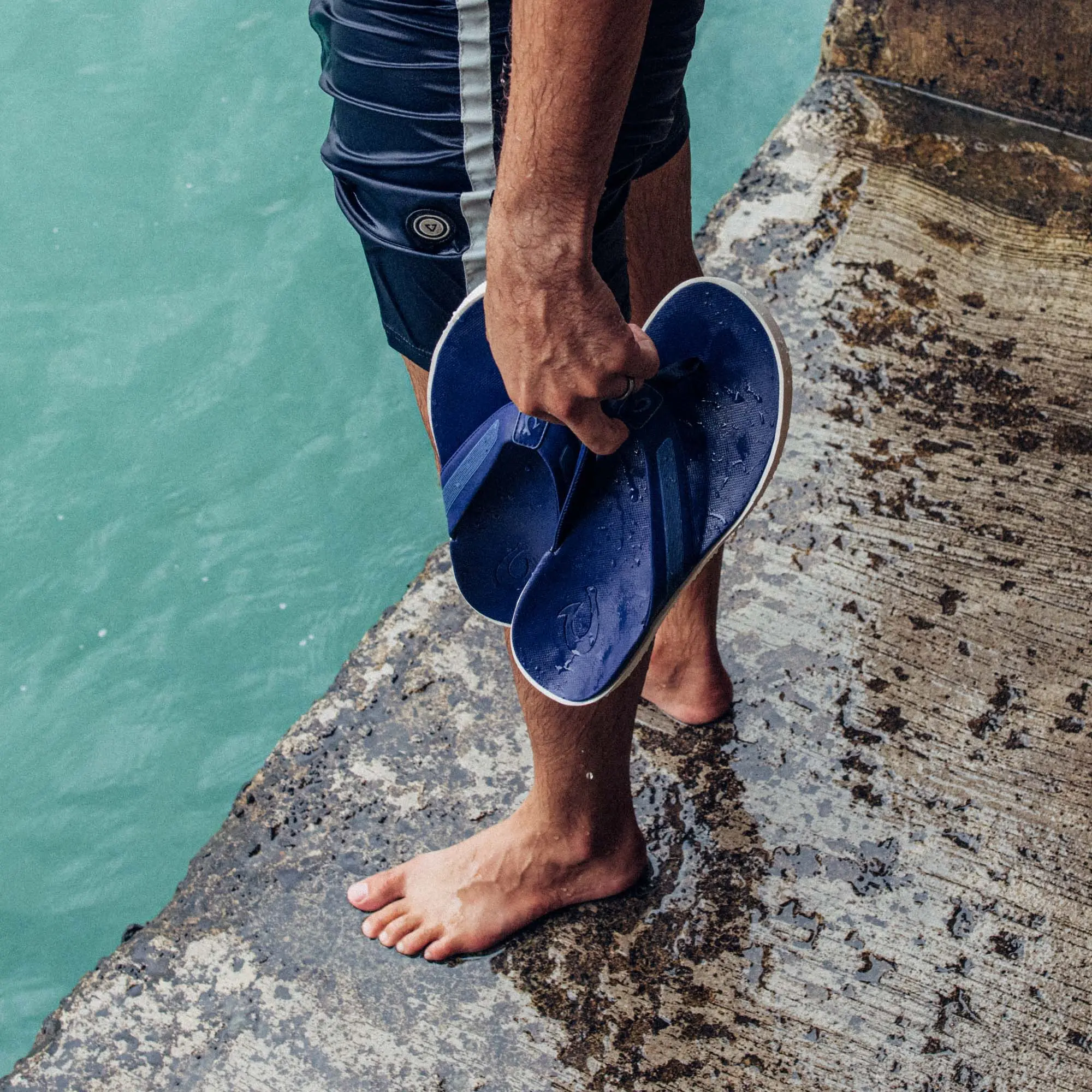 Leeward Men's Water Ready Beach Sandals - Navy - Image 2