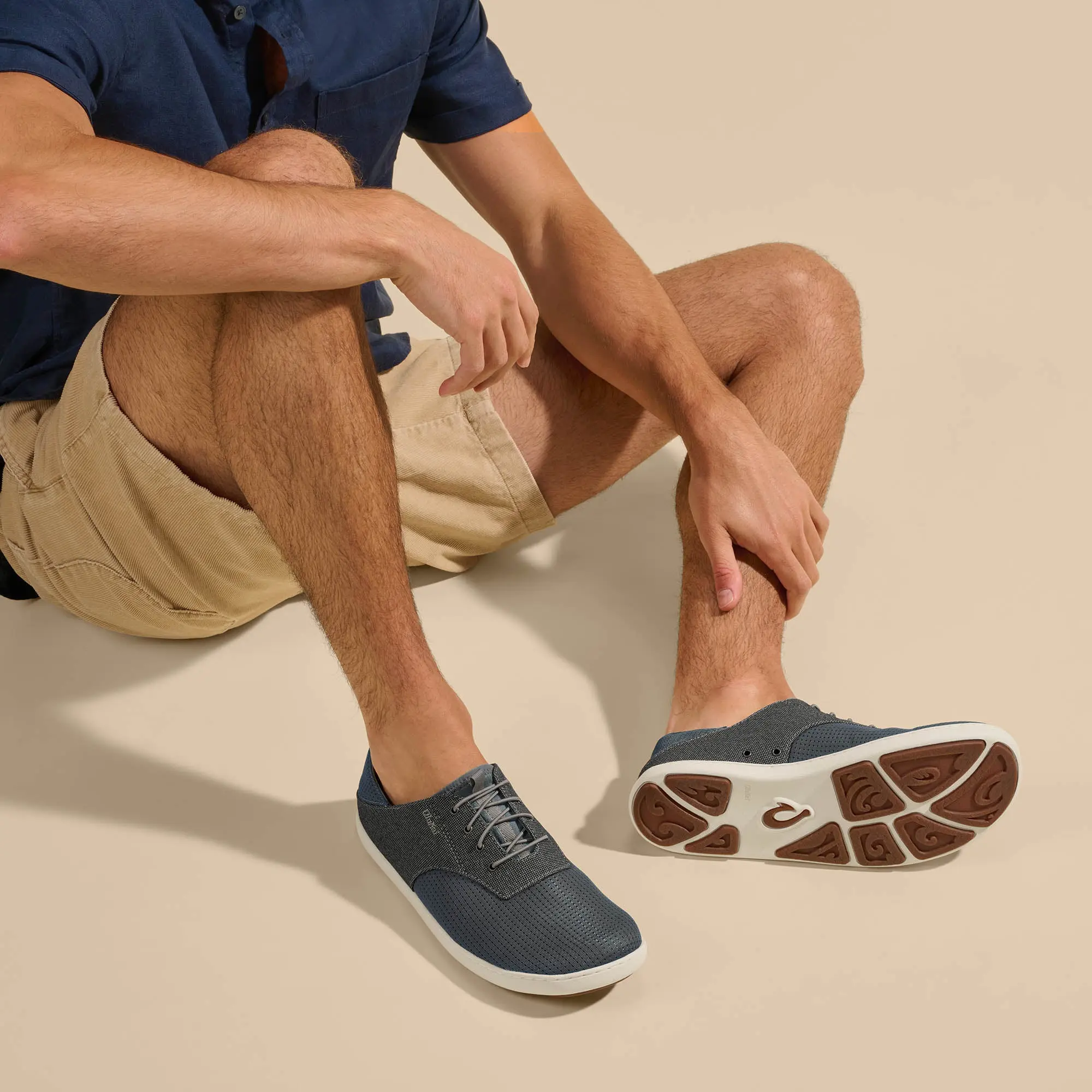 Nohea Moku Men's Boat Shoes - Charcoal / Clay - Image 5