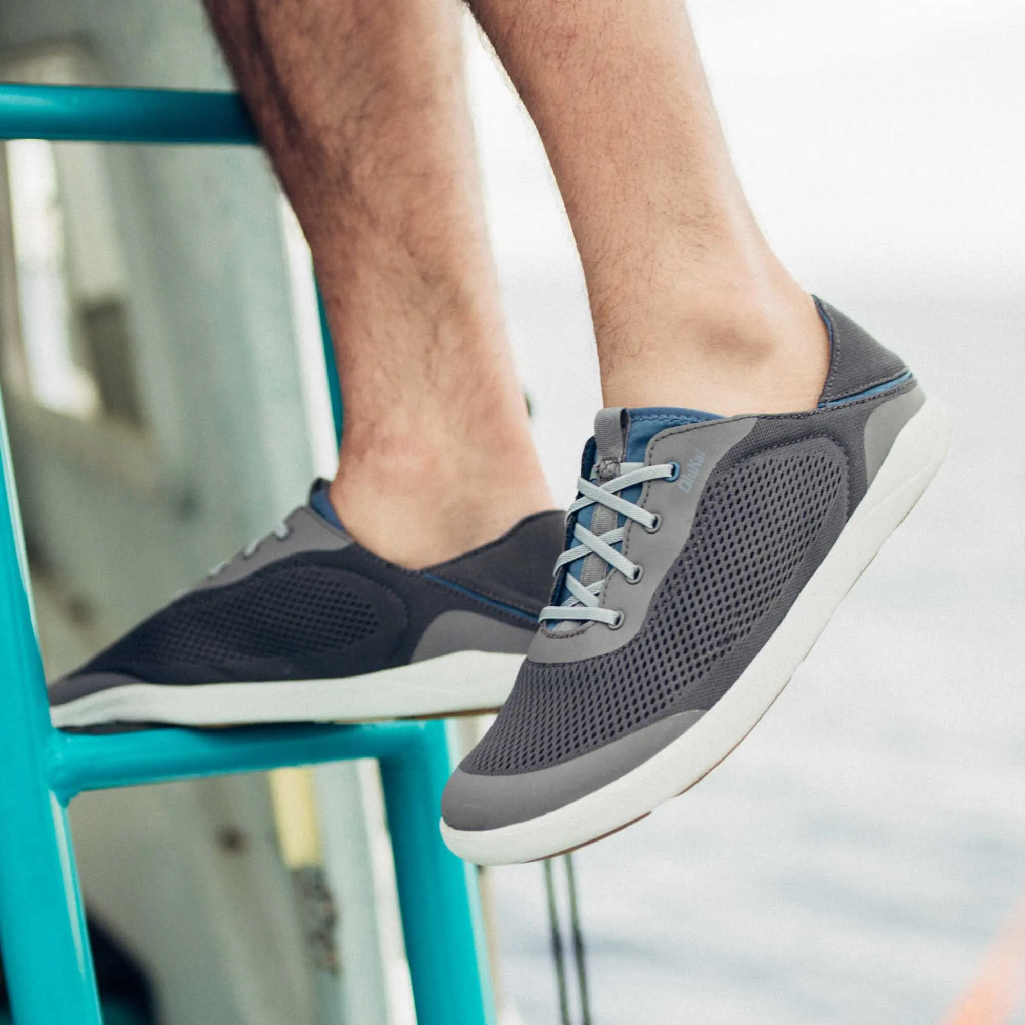 Moku Pae Men's Boat Shoes - Pavement / Vintage Blue - Image 2