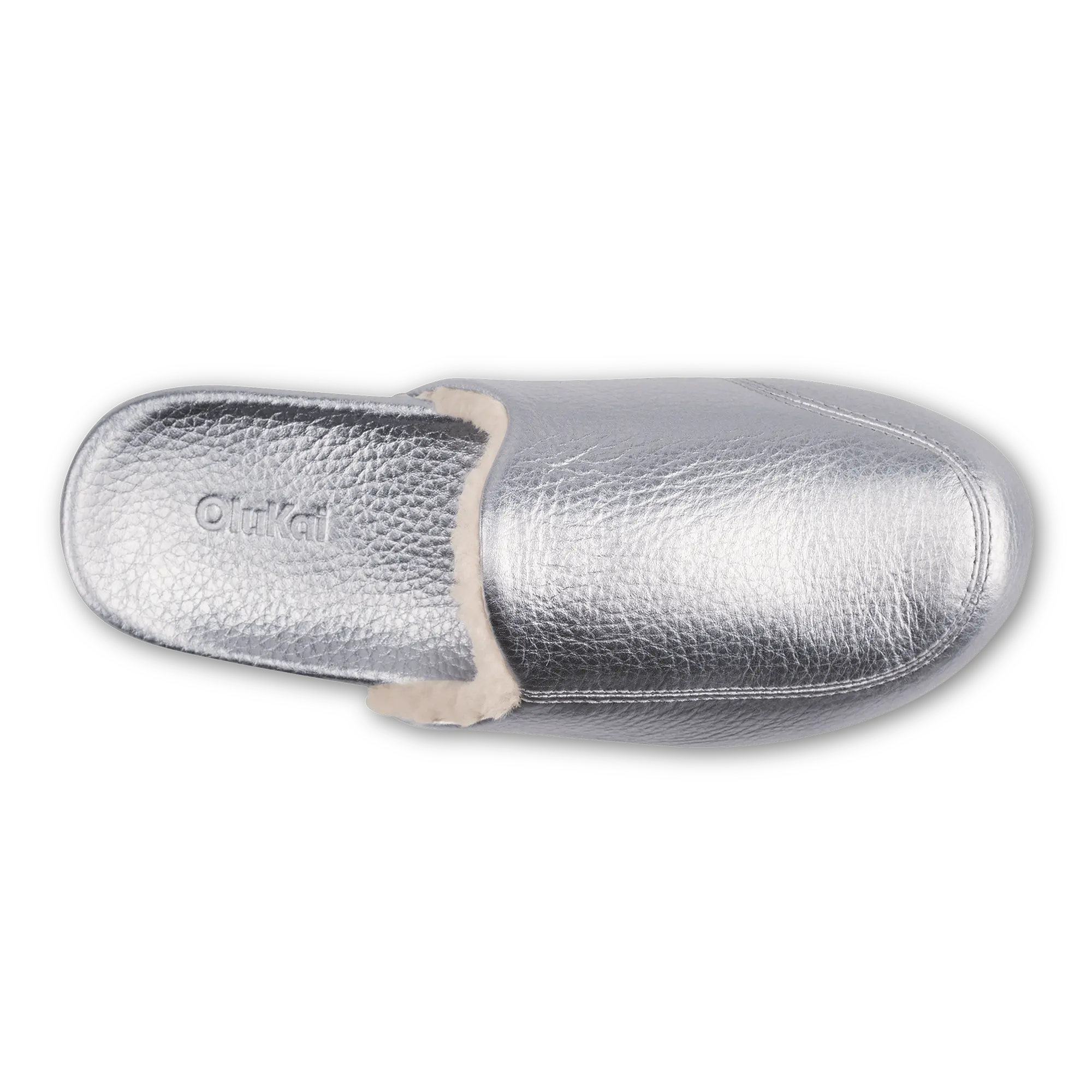 K nea Women's Leather Slipper Mules - Silver<br> C OluKai - Image 4