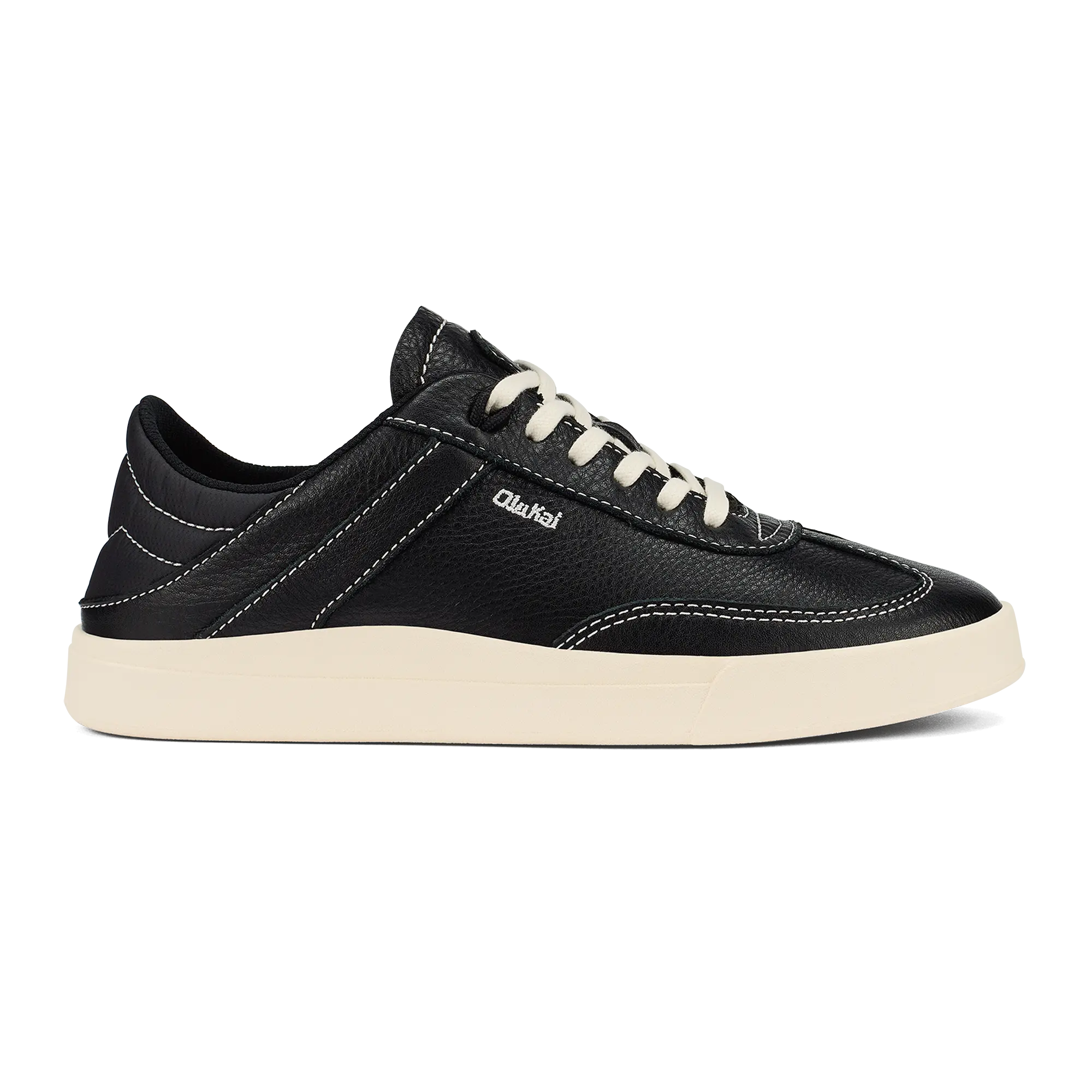 Ha 'upu Women's Leather Sneakers - Onyx