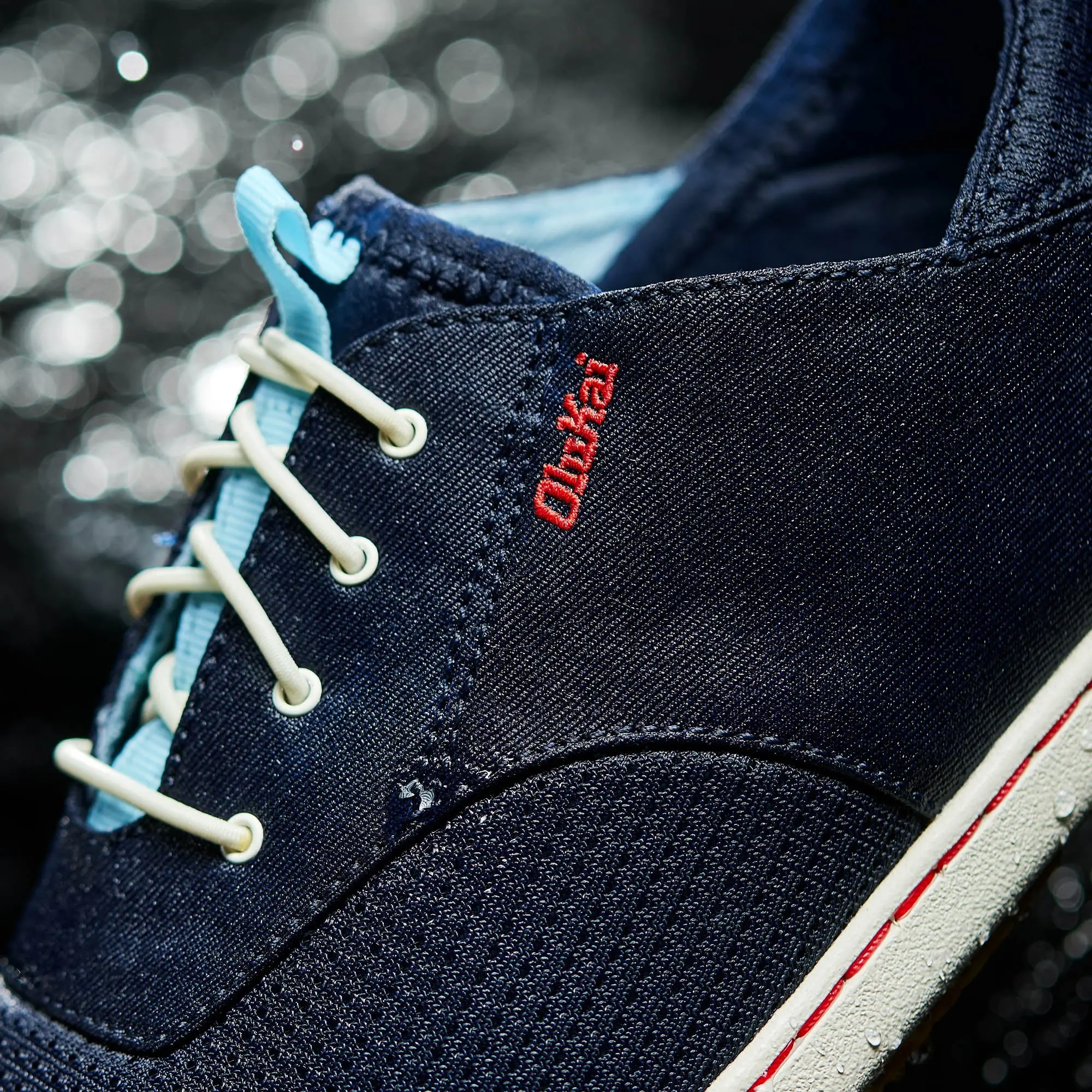 Nohea Moku Men's Boat Shoes - Deepest Depths / White Sand - Image 3