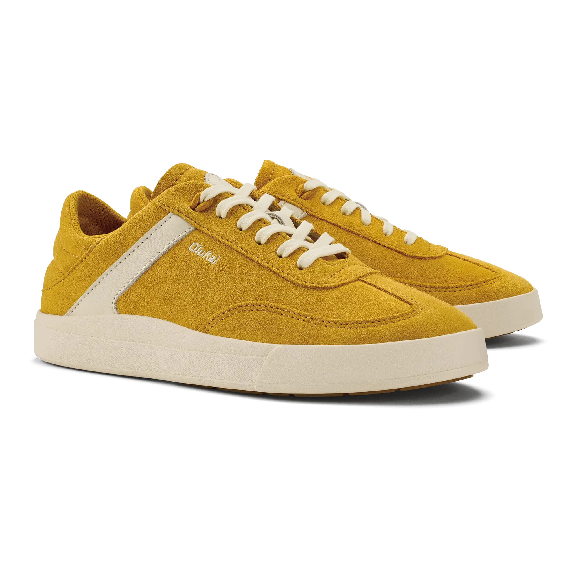Ha 'upu Women's Leather Sneakers - Mustard / Off White - Image 5