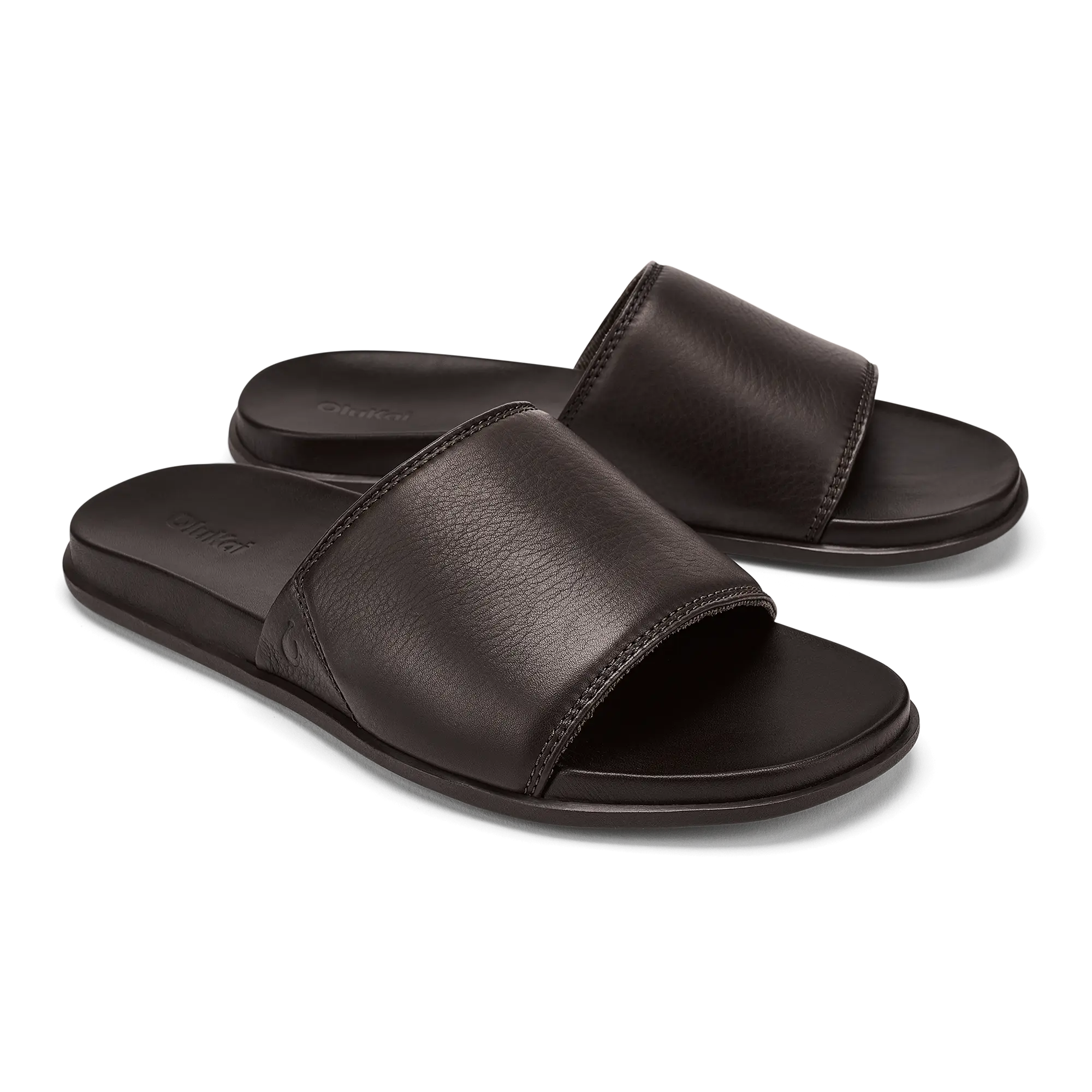 ' lali Slide Leather Beach Sandals - Dark Java - Image 2