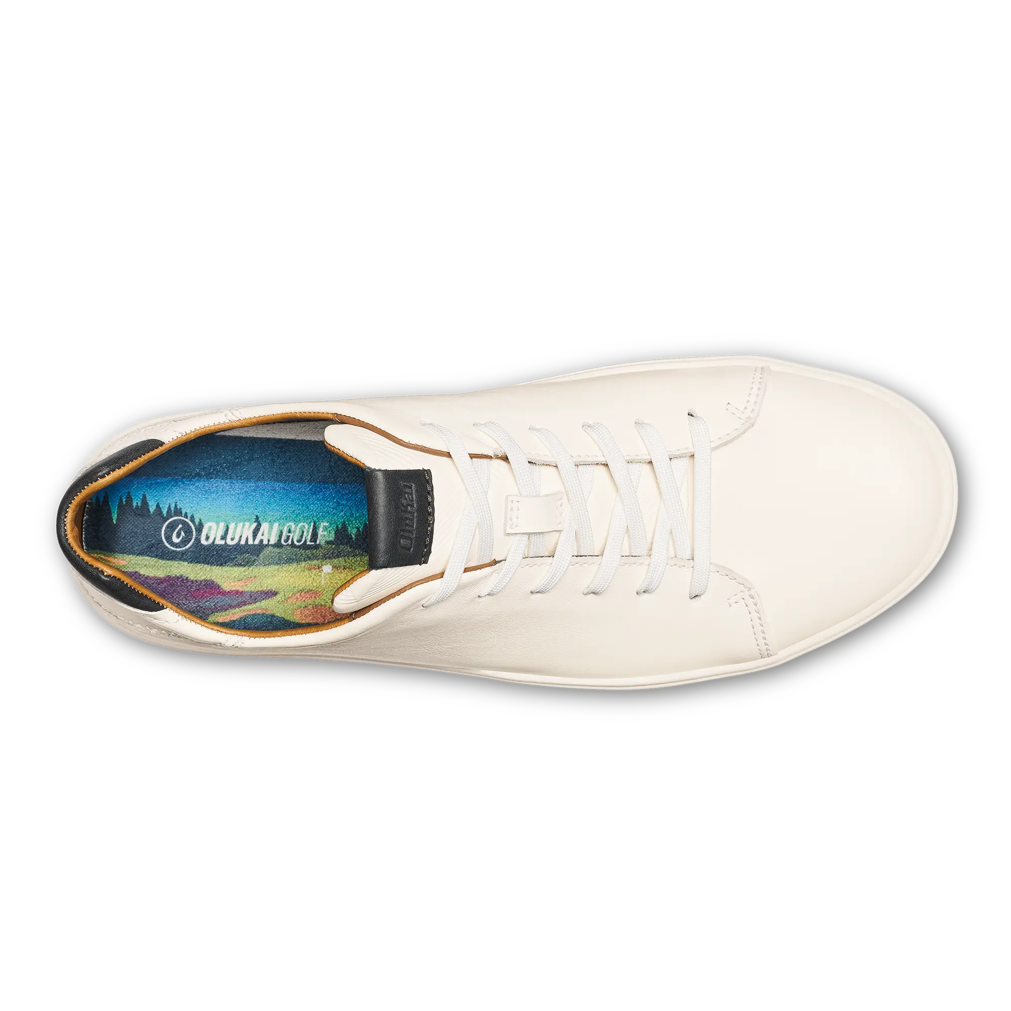 Wai'alae Men's Waterproof Leather Golf Shoes - White - Image 8