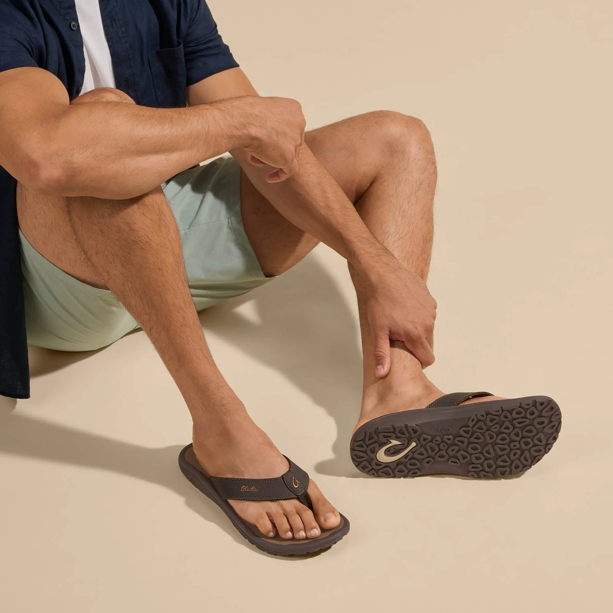 'Ohana Men's Beach Sandals - Dark Java / Ray - Image 6