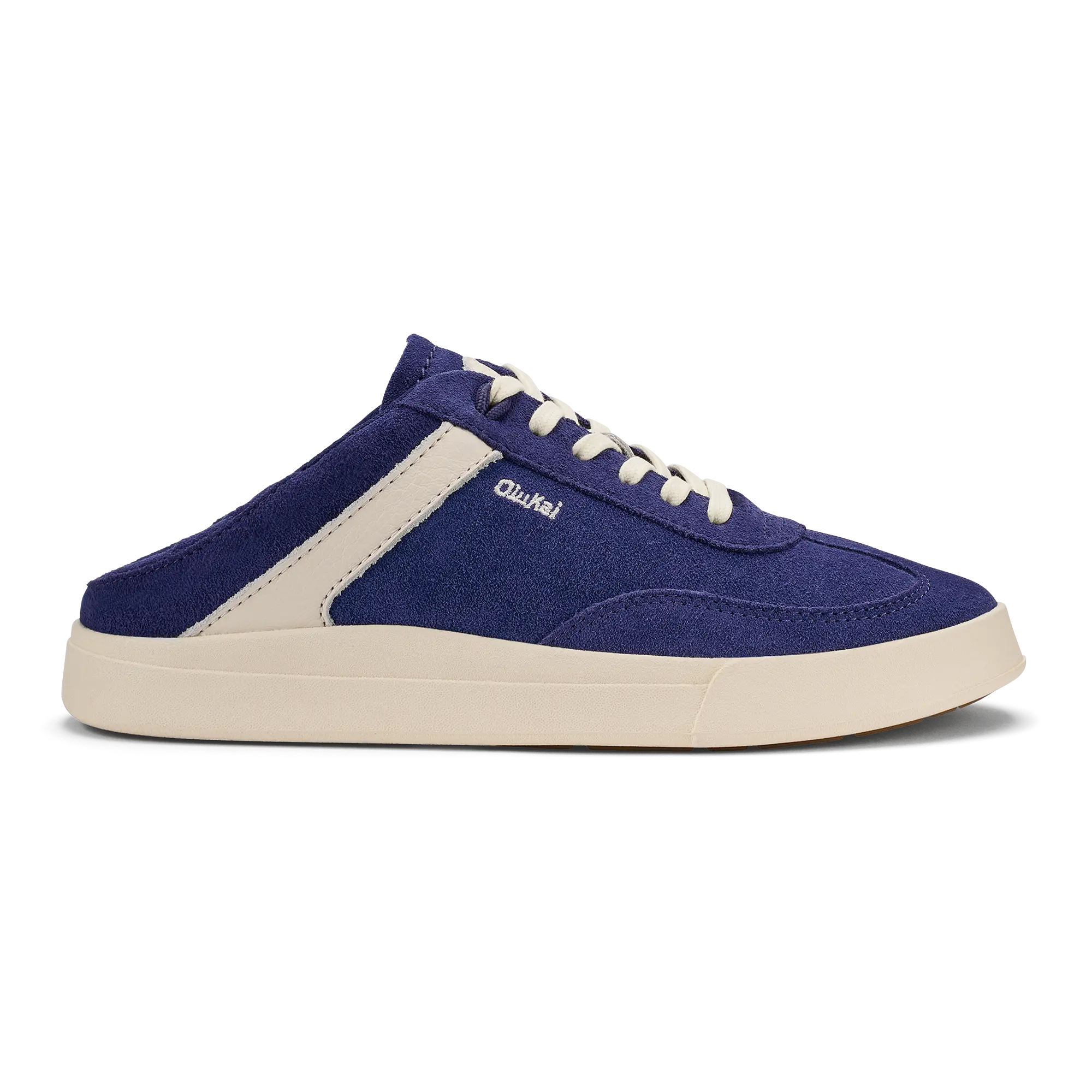 Ha 'upu Women's Leather Sneakers - Navy / Off White - Image 4