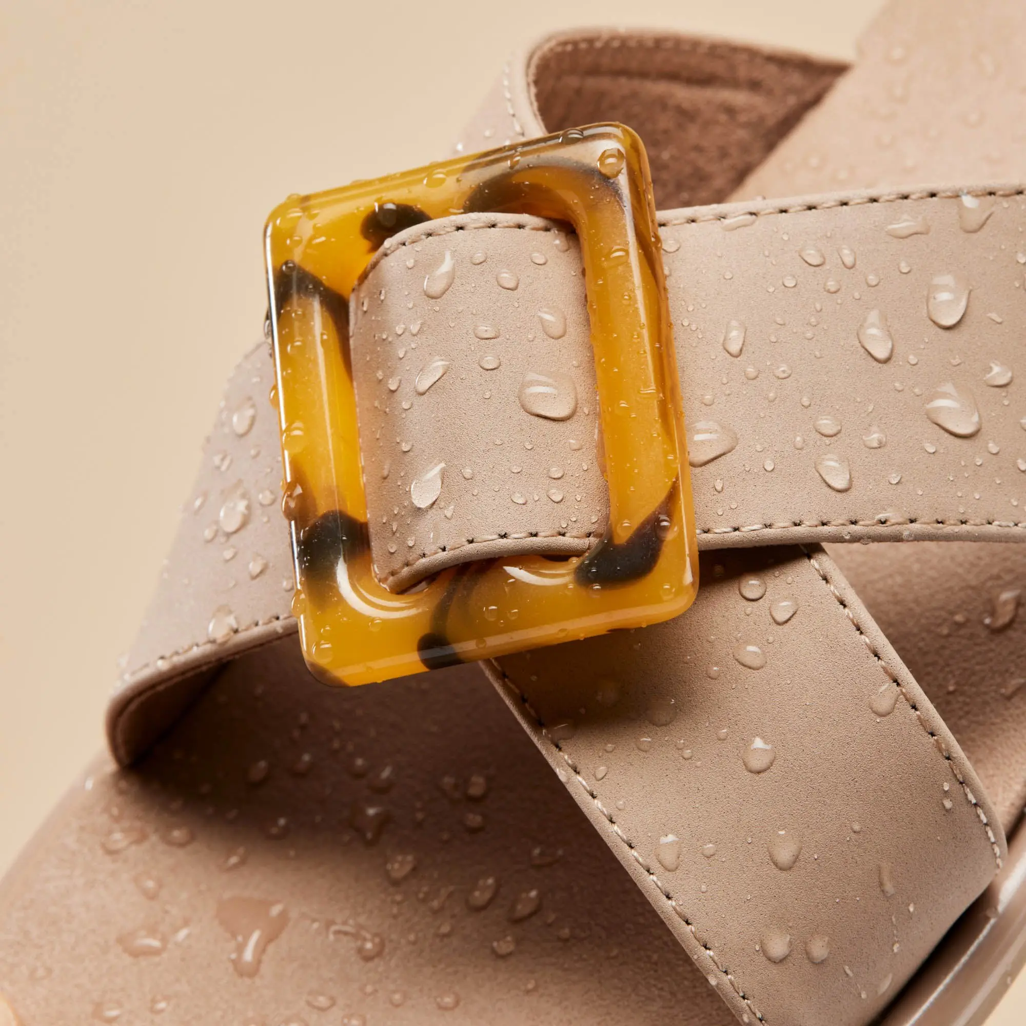 La'i Slide Women's Slide Beach Sandals - Taupe - Image 3