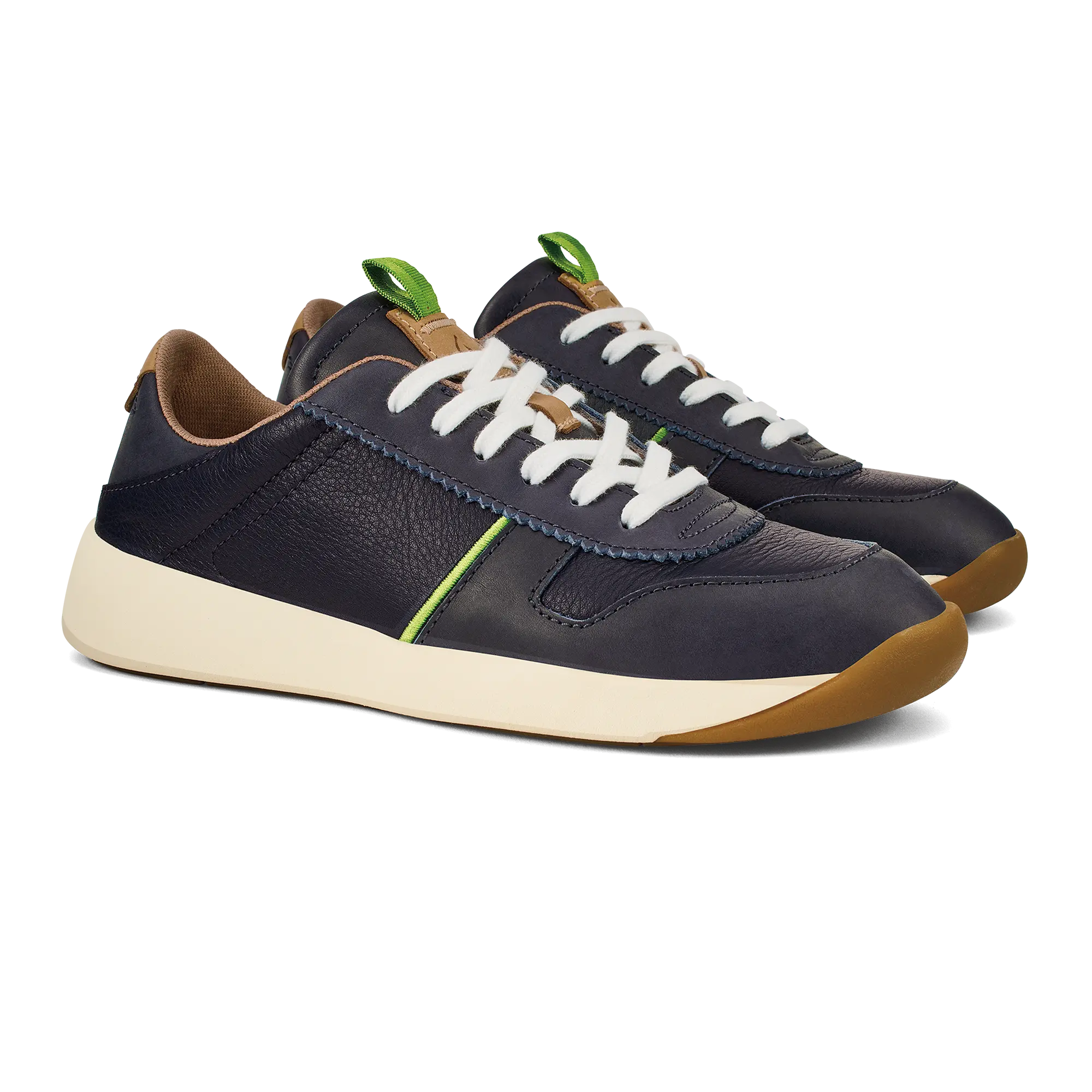 Kaulele Women's Leather Sneakers - Trench Blue - Image 6